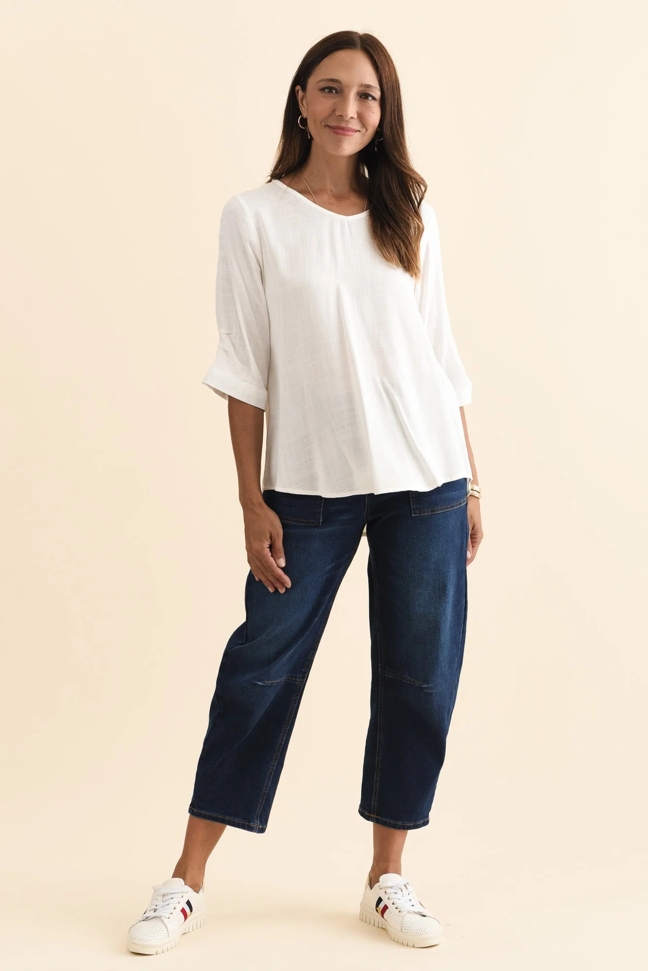 Gomez White Button Top - Image 7