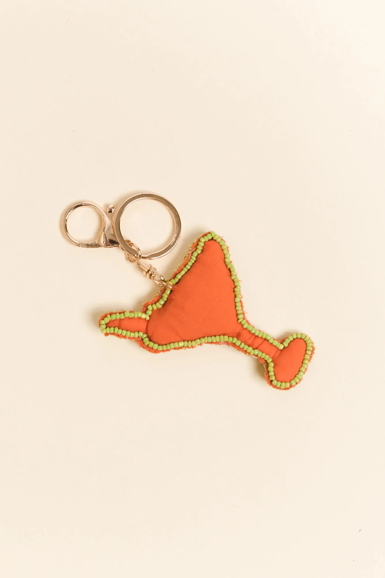 Green Martini Beaded Keychain - Image 2