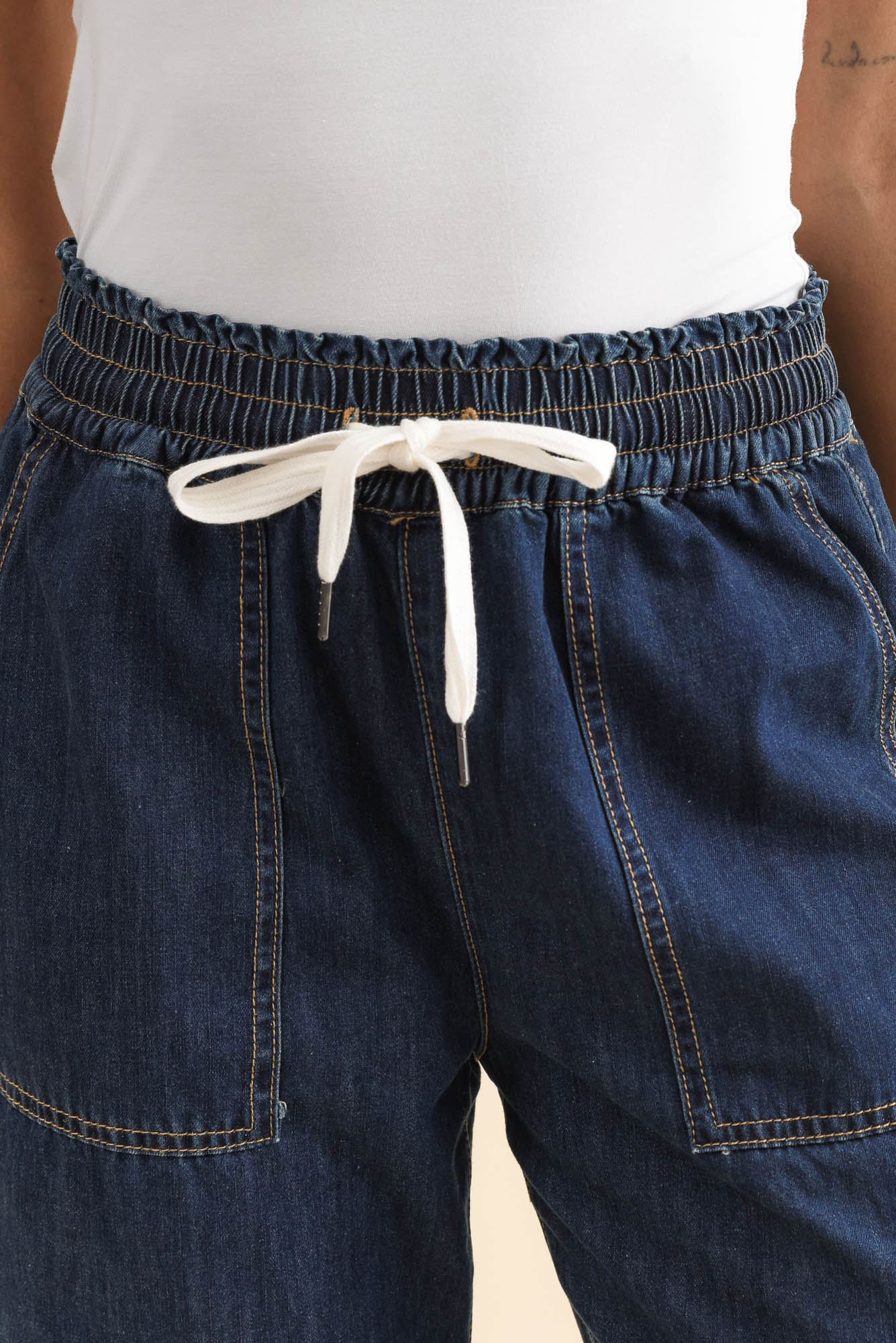 Gretal Dark Denim Cropped Pants - Image 5