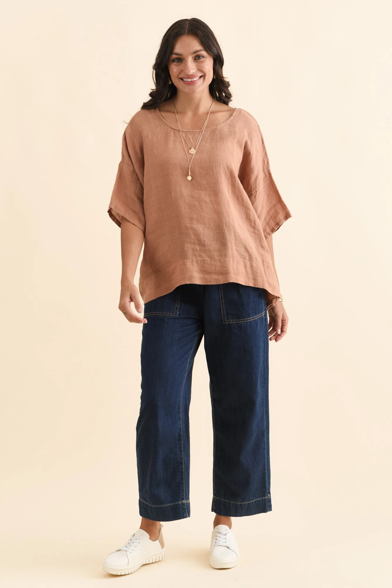 Gretal Dark Denim Cropped Pants - Image 6