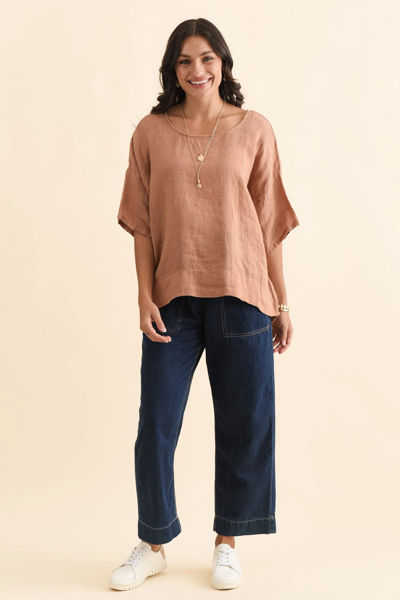 Gretal Dark Denim Cropped Pants - Image 7
