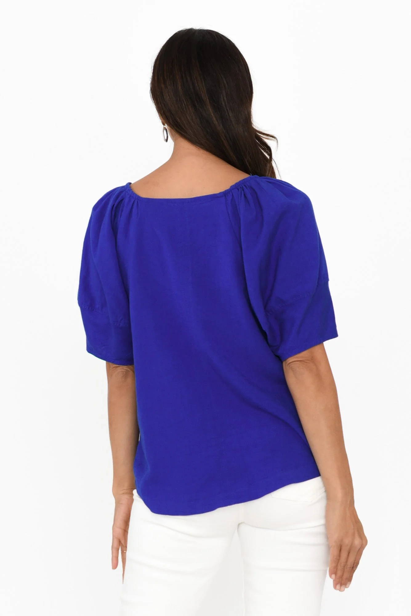 Grove Cobalt Linen Blend Top - Image 4