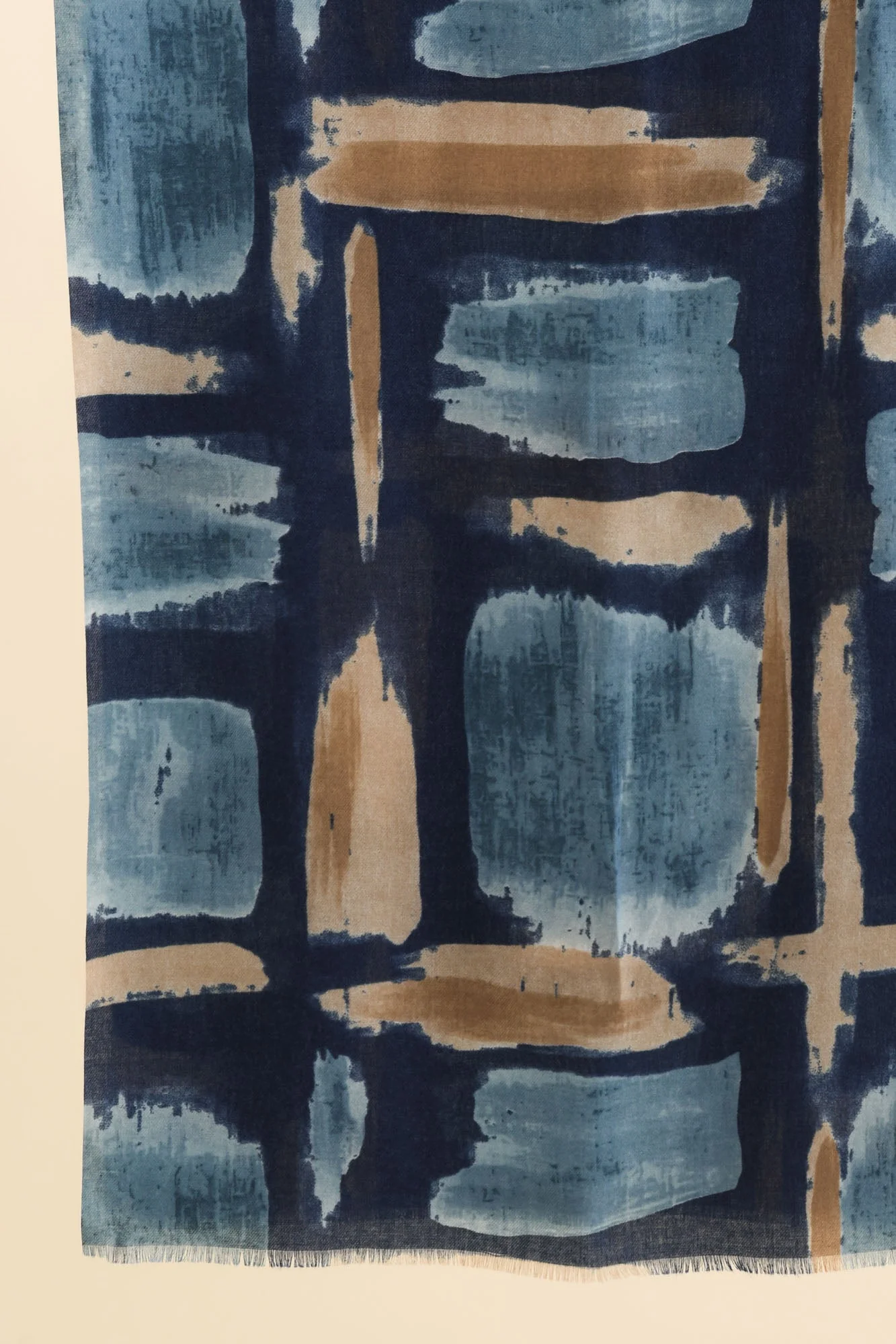 Gutha Blue Abstract Scarf - Image 3