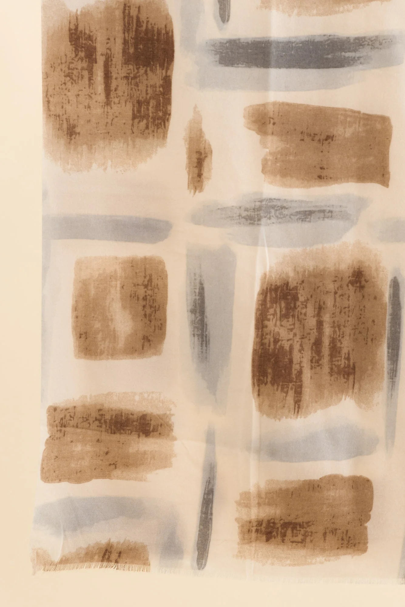 Gutha Cream Abstract Scarf - Image 3