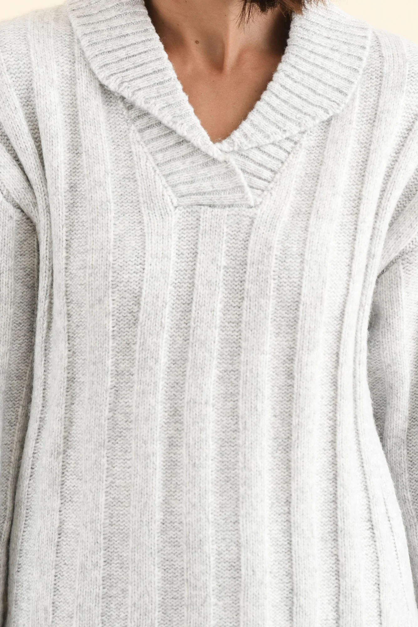 Guy Grey Collared Knit Sweater - Image 5