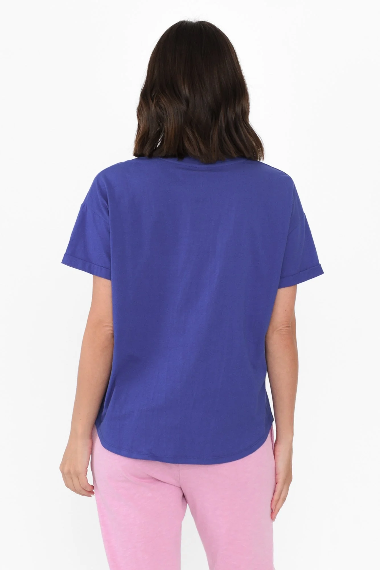 Halli Blue Cotton Tee - Image 4