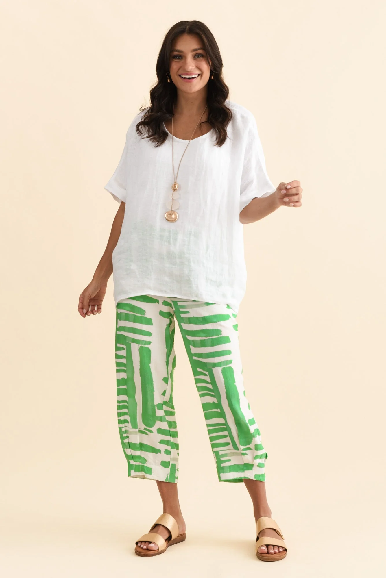 Hallie Green Geo Pocket Pants - Image 3