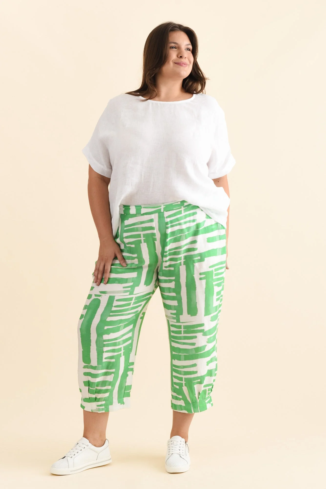 Hallie Green Geo Pocket Pants - Image 9