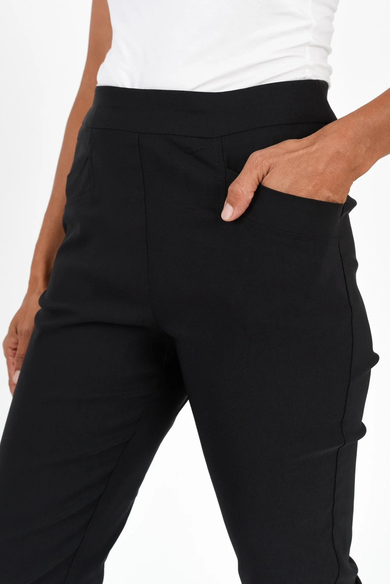 Harbour Black Stretch Pants - Image 4