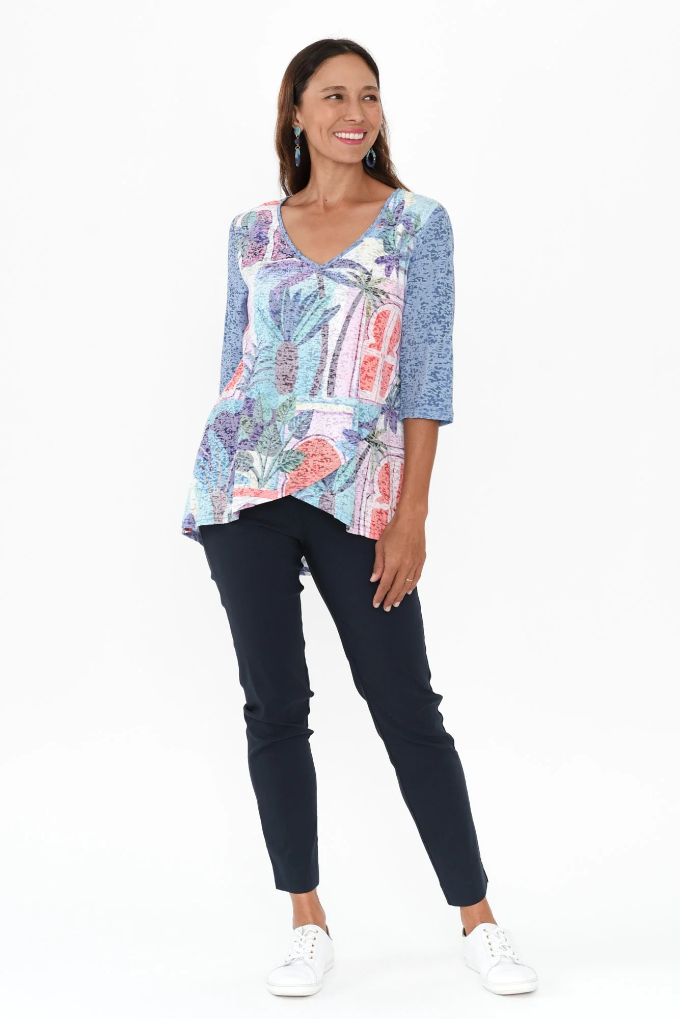 Harbour Navy Stretch Pants - Image 2