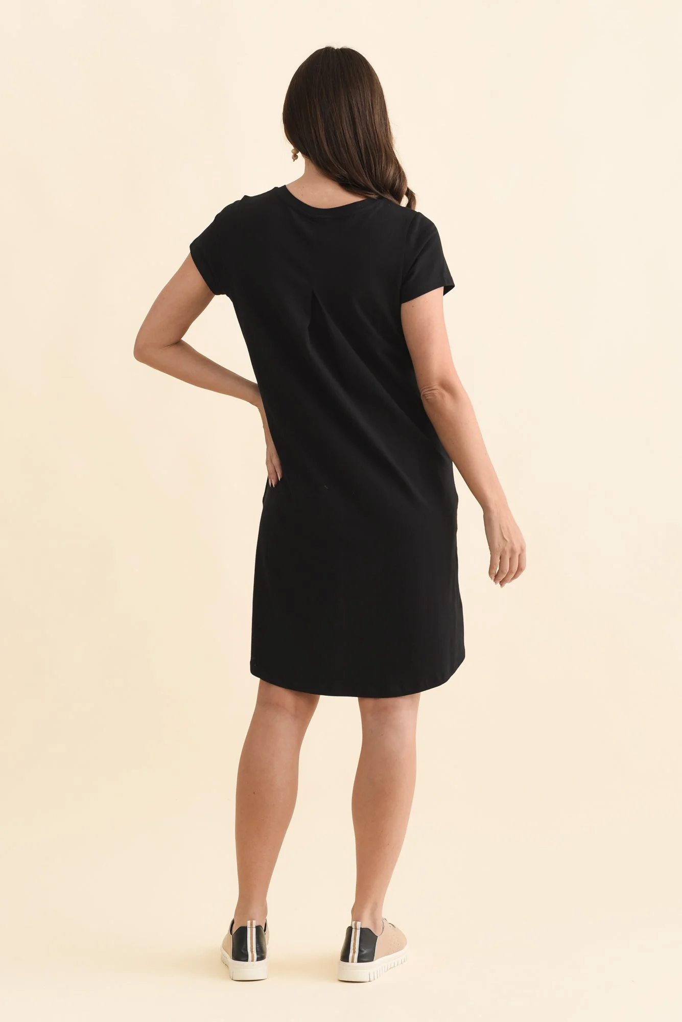 Harley Black Cotton Tee Dress - Image 4