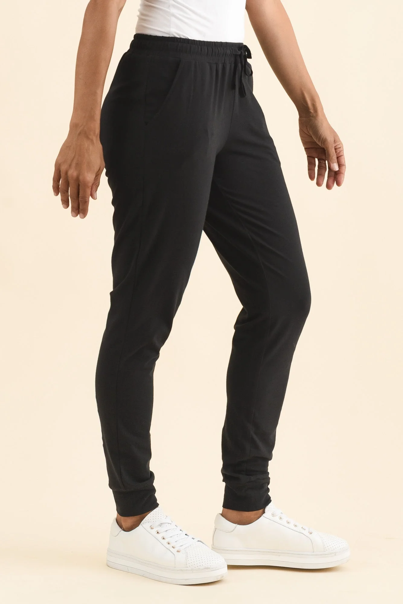 Heidi Black Cuffed Jogger Pants - Image 3