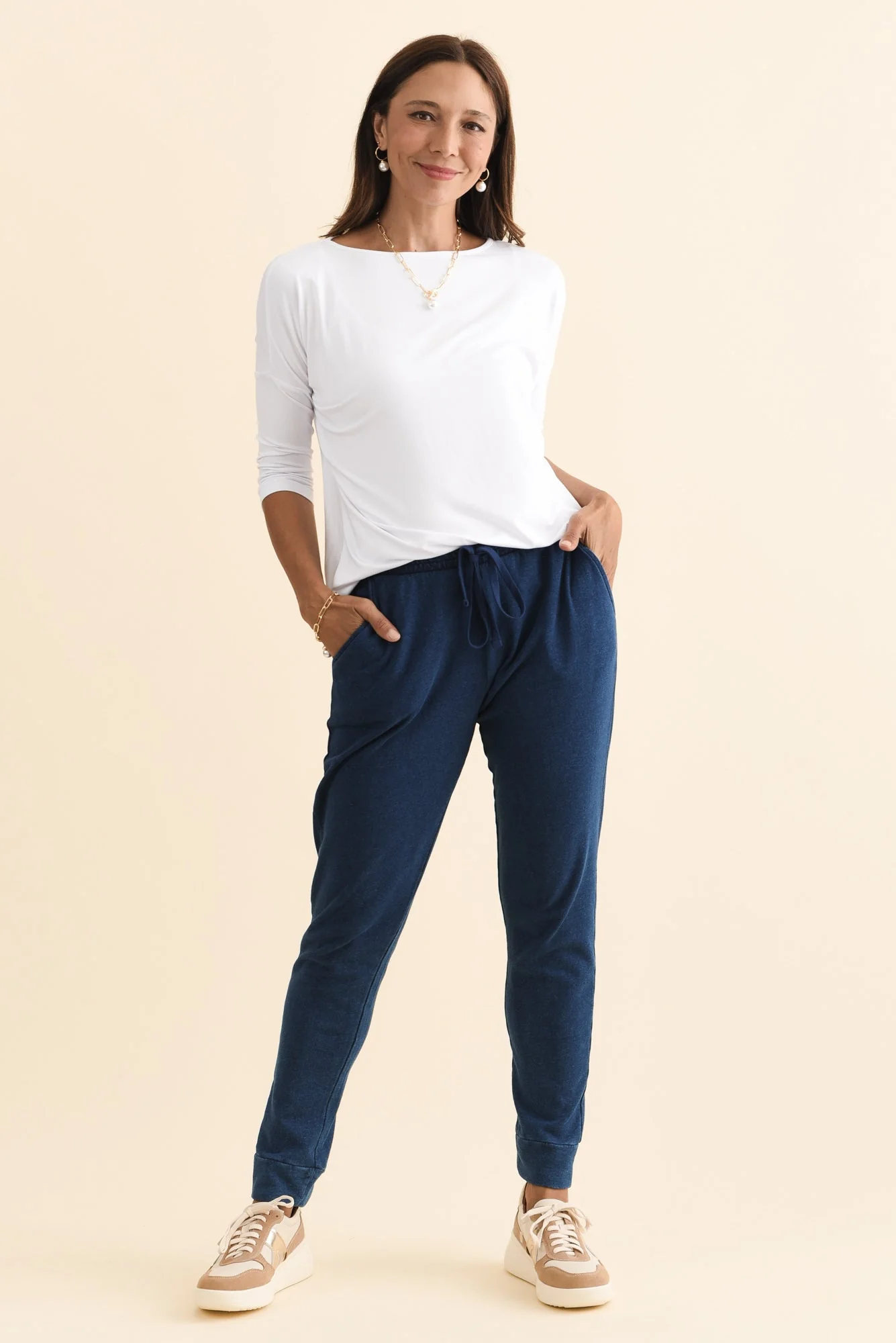 Heidi Indigo Cuffed Jogger Pants - Image 6