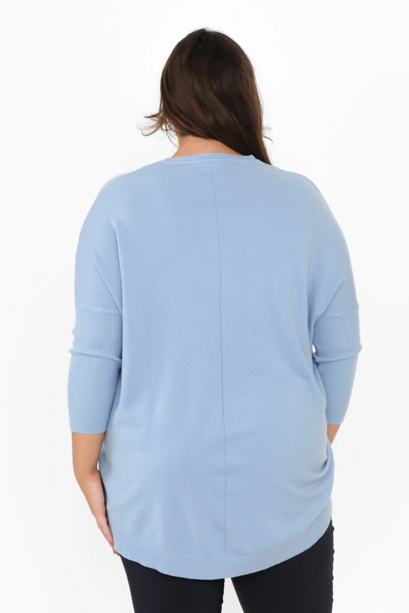 Helsinki Blue Knit Pocket Sweater - Image 10