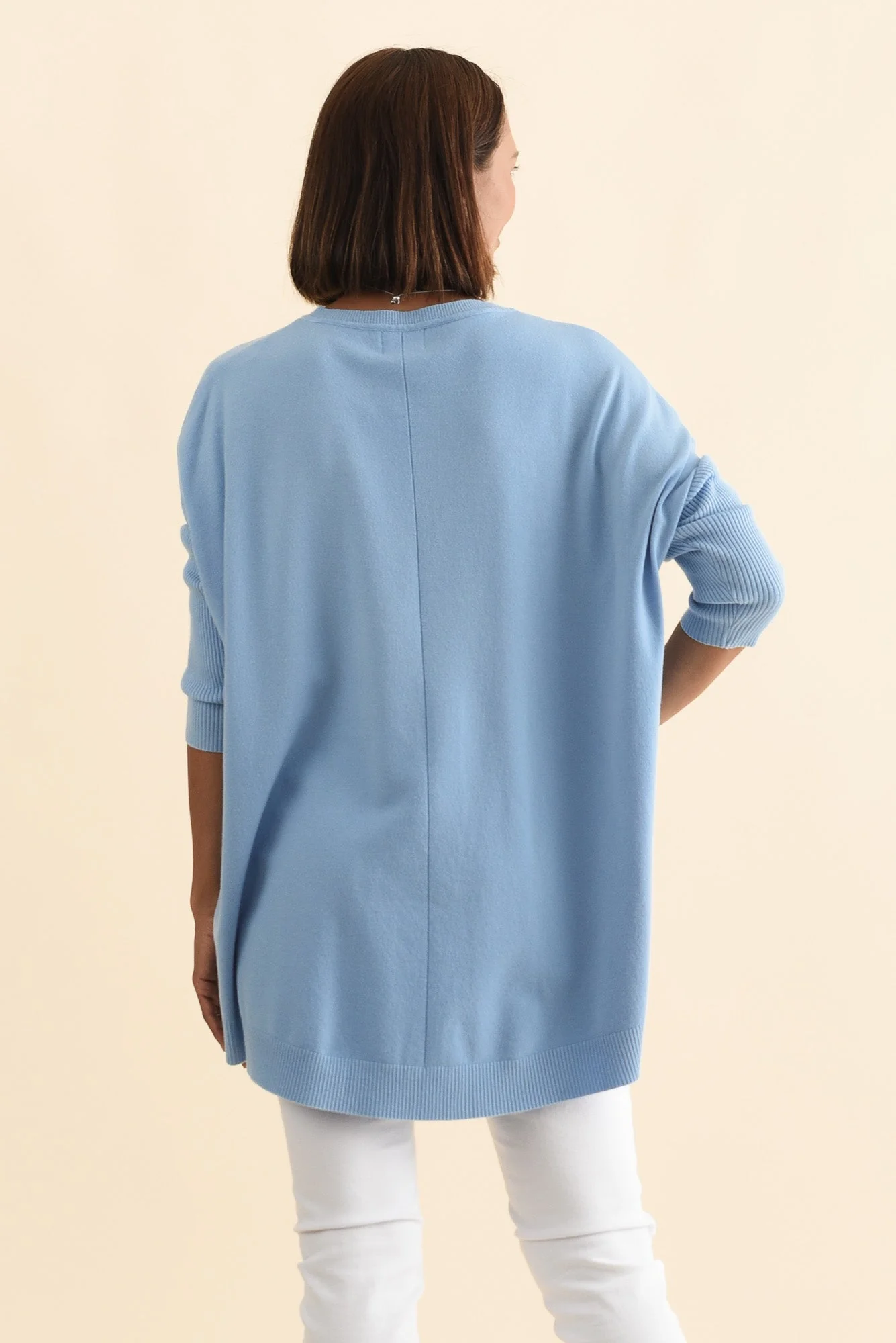 Helsinki Blue Knit Pocket Sweater - Image 4
