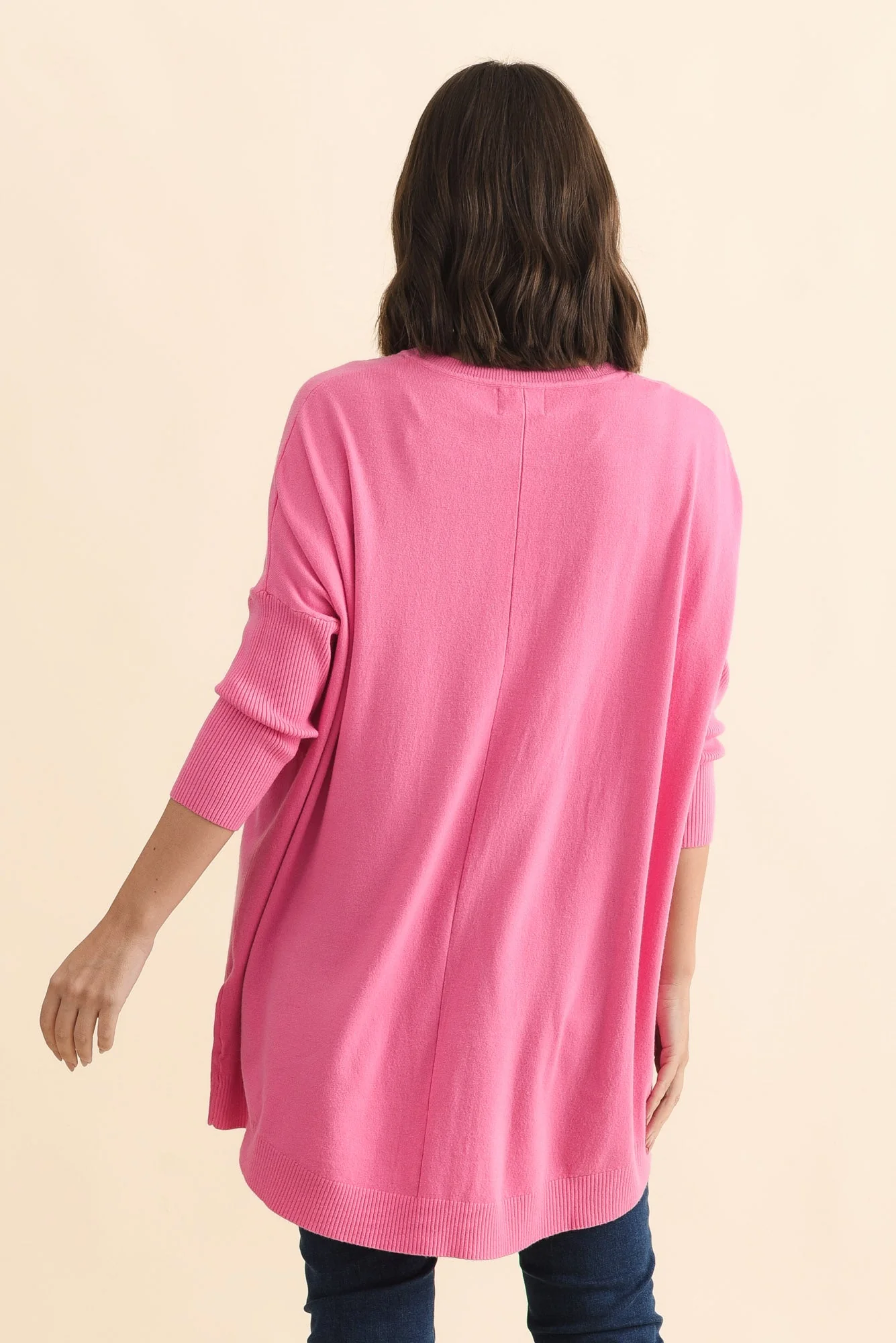 Helsinki Hot Pink Knit Pocket Jumper - Image 5