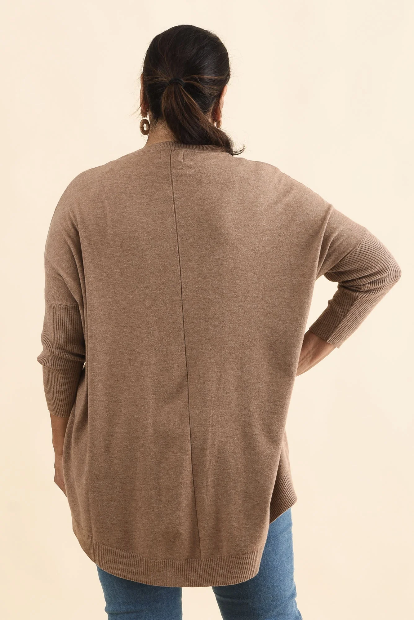 Helsinki Mocha Knit Pocket Sweater - Image 11