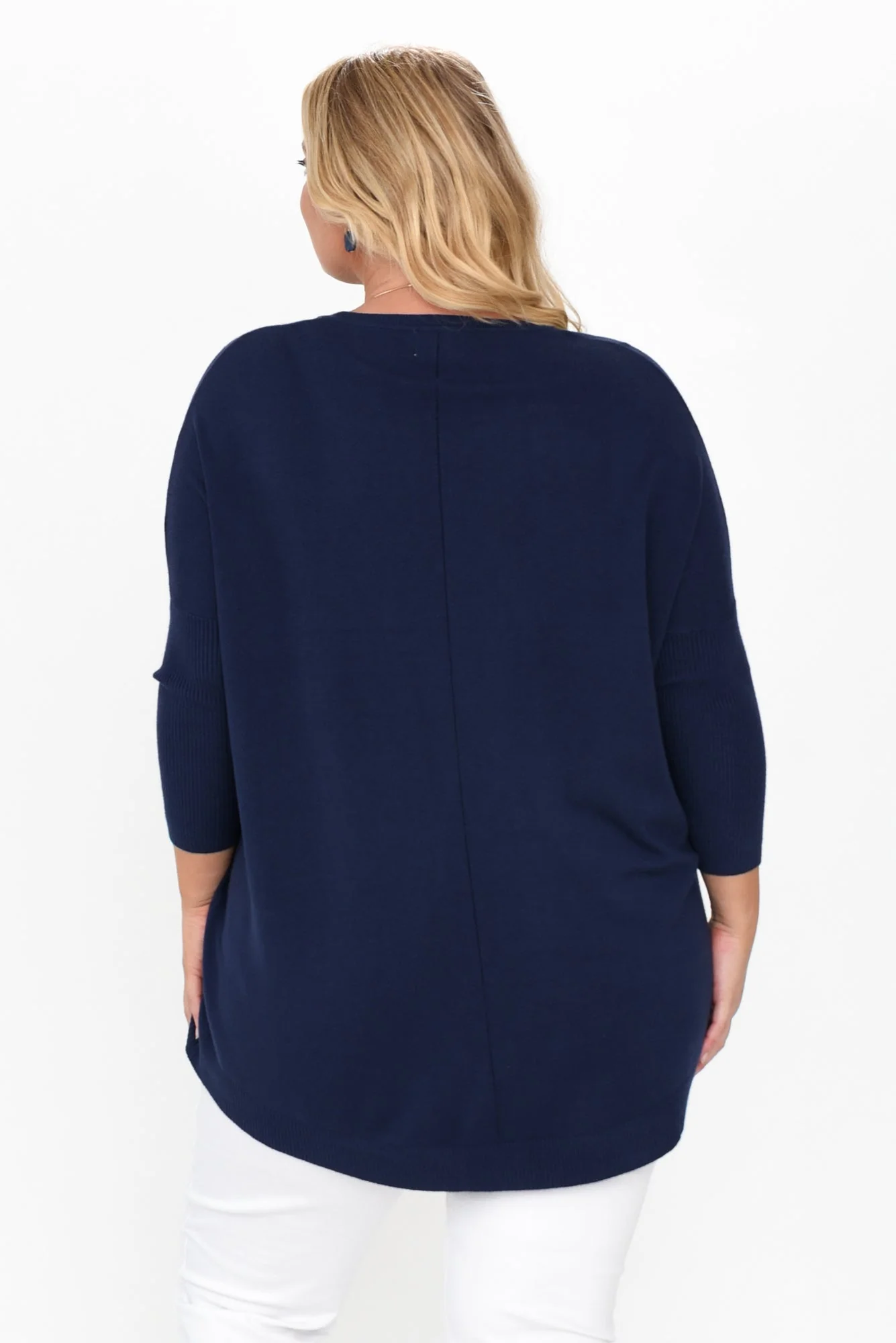 Helsinki Navy Knit Pocket Sweater - Image 15