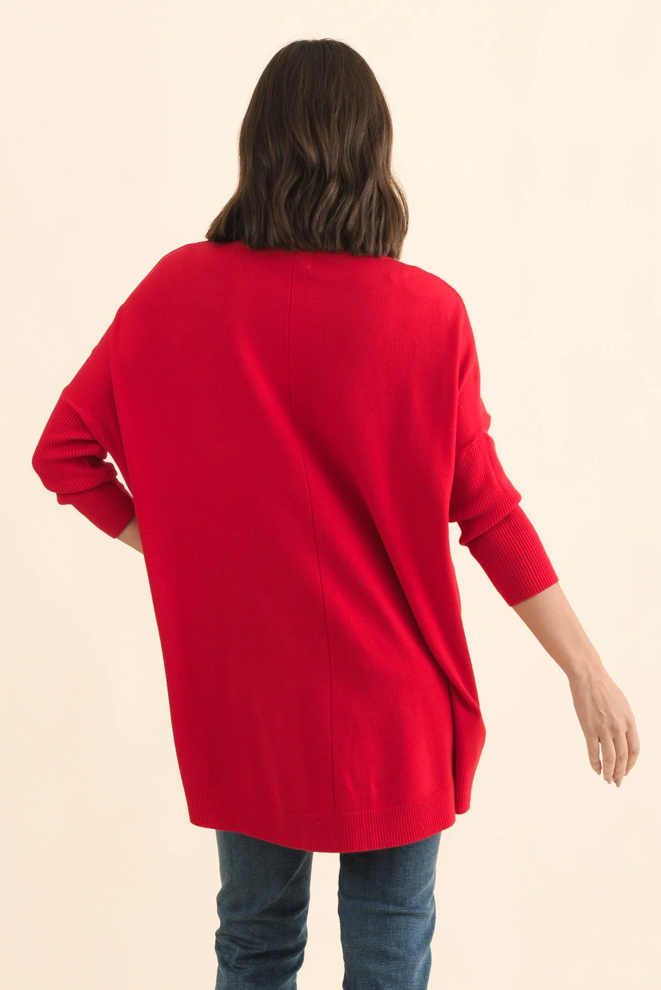 Helsinki Red Knit Pocket Jumper - Image 4
