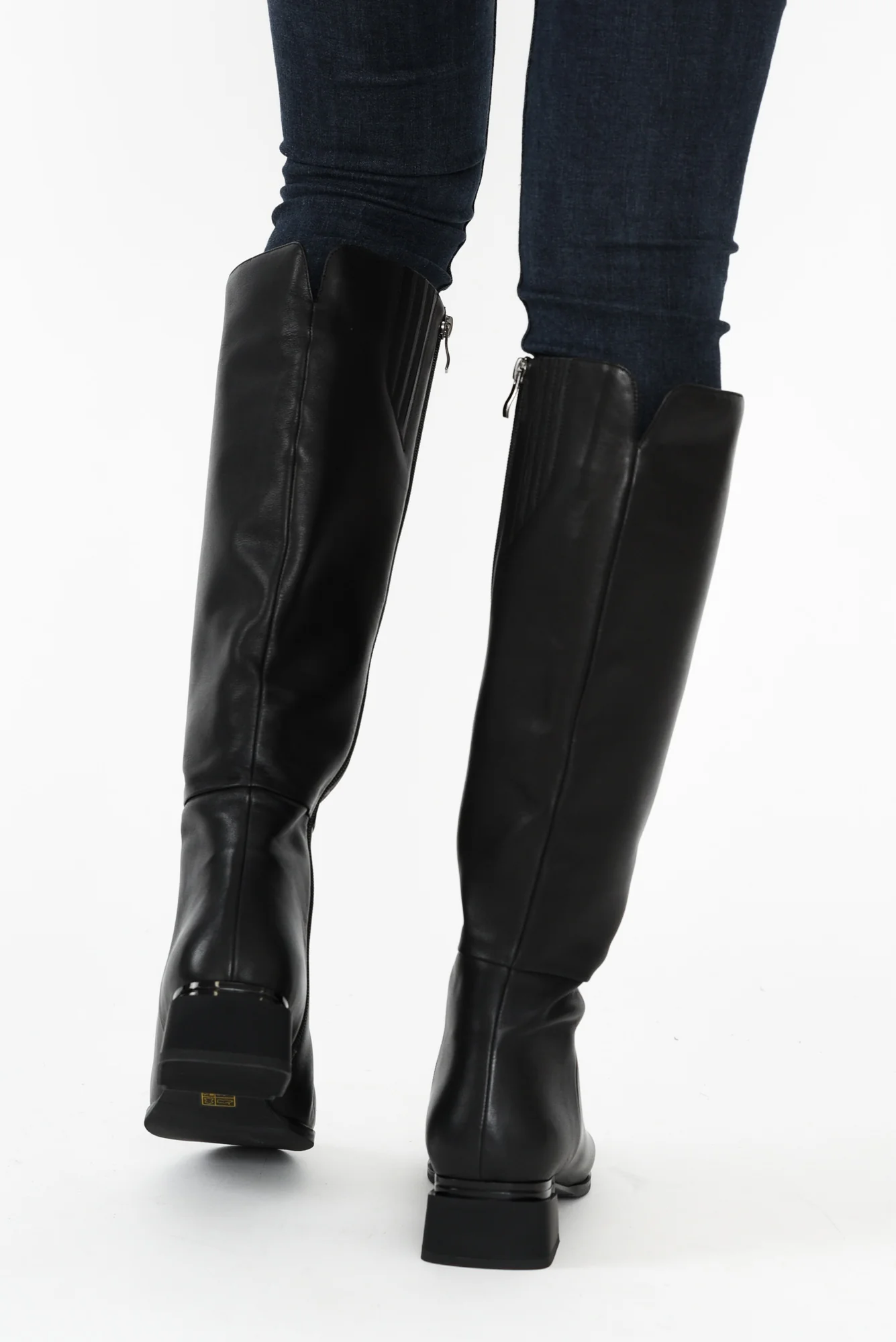 Hero Black Leather Knee Boot - Image 5
