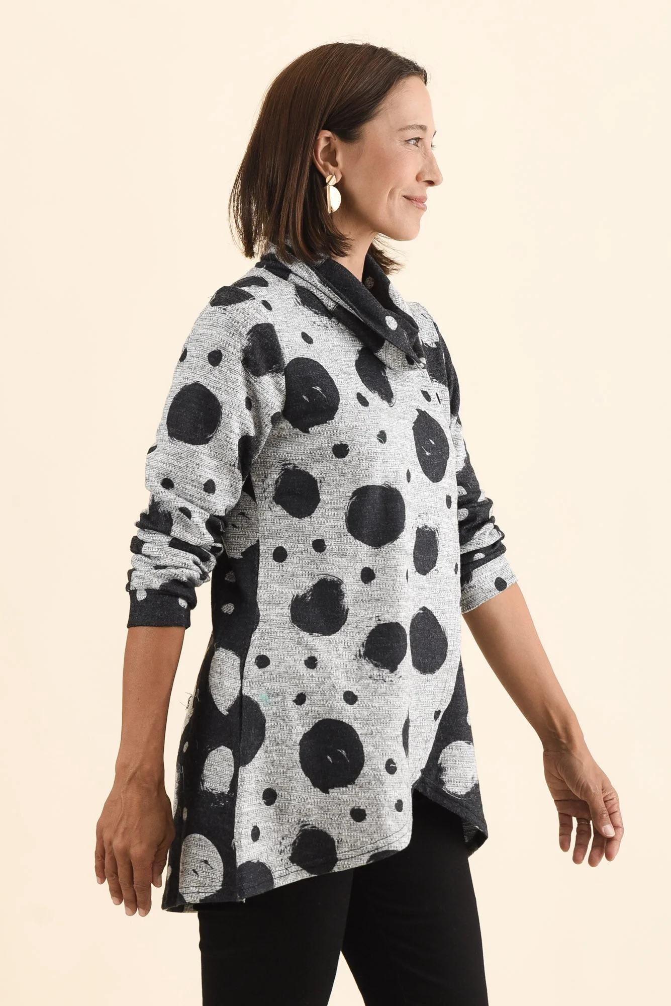 Hobbs Navy Spot Layer Top - Image 3