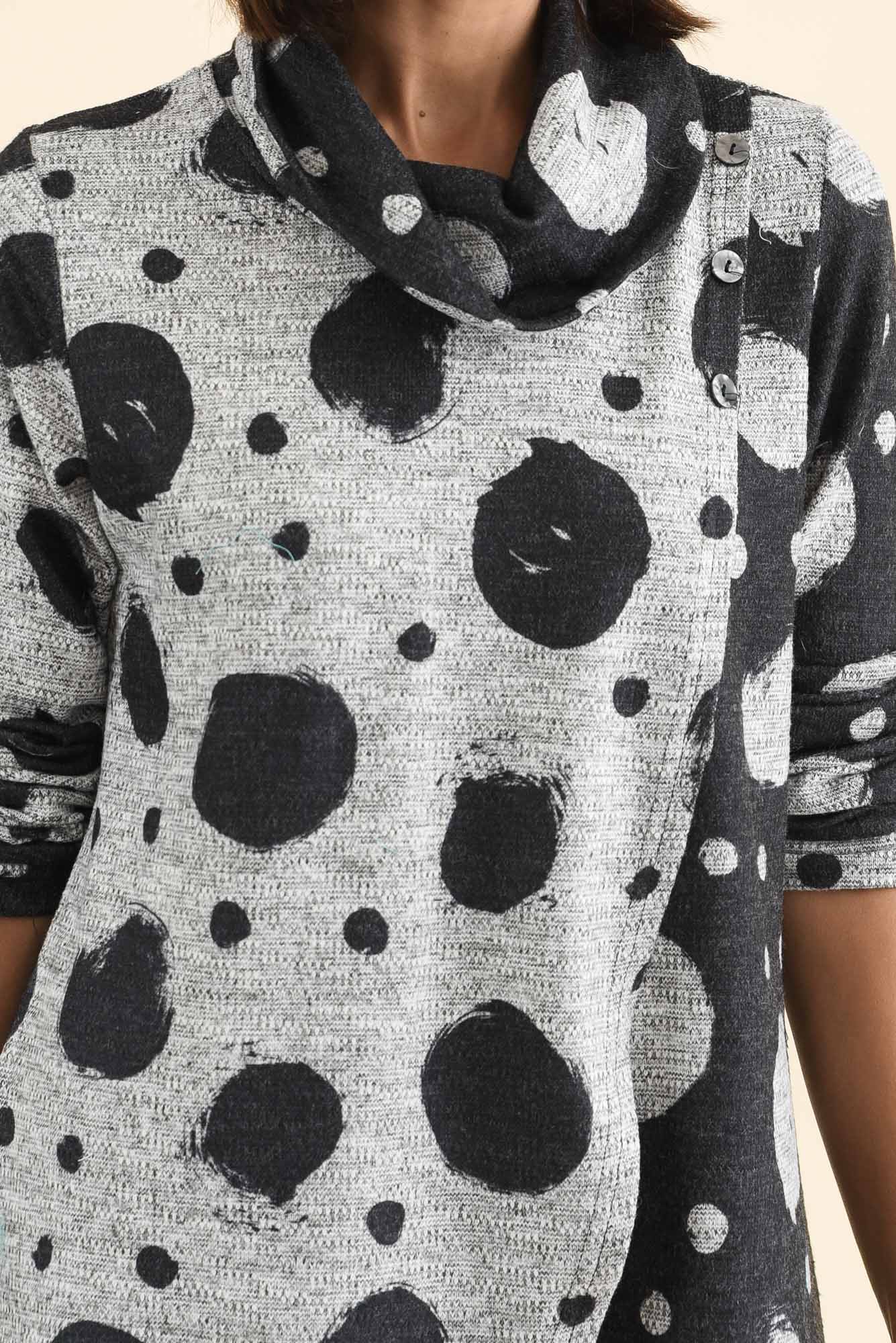 Hobbs Navy Spot Layer Top - Image 5