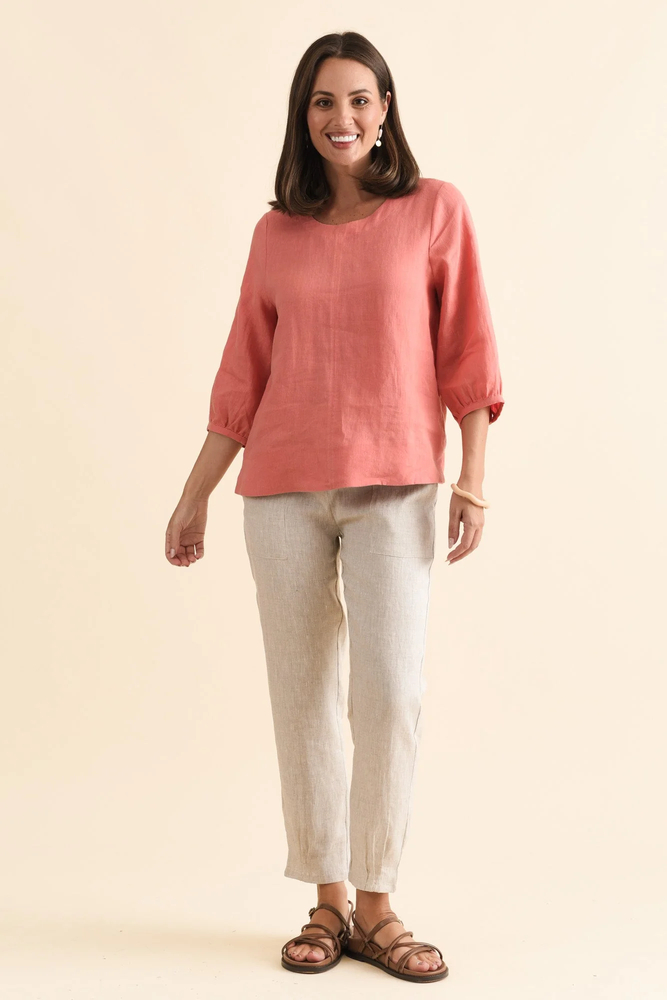 Hudson Natural Linen Pocket Pants - Image 2