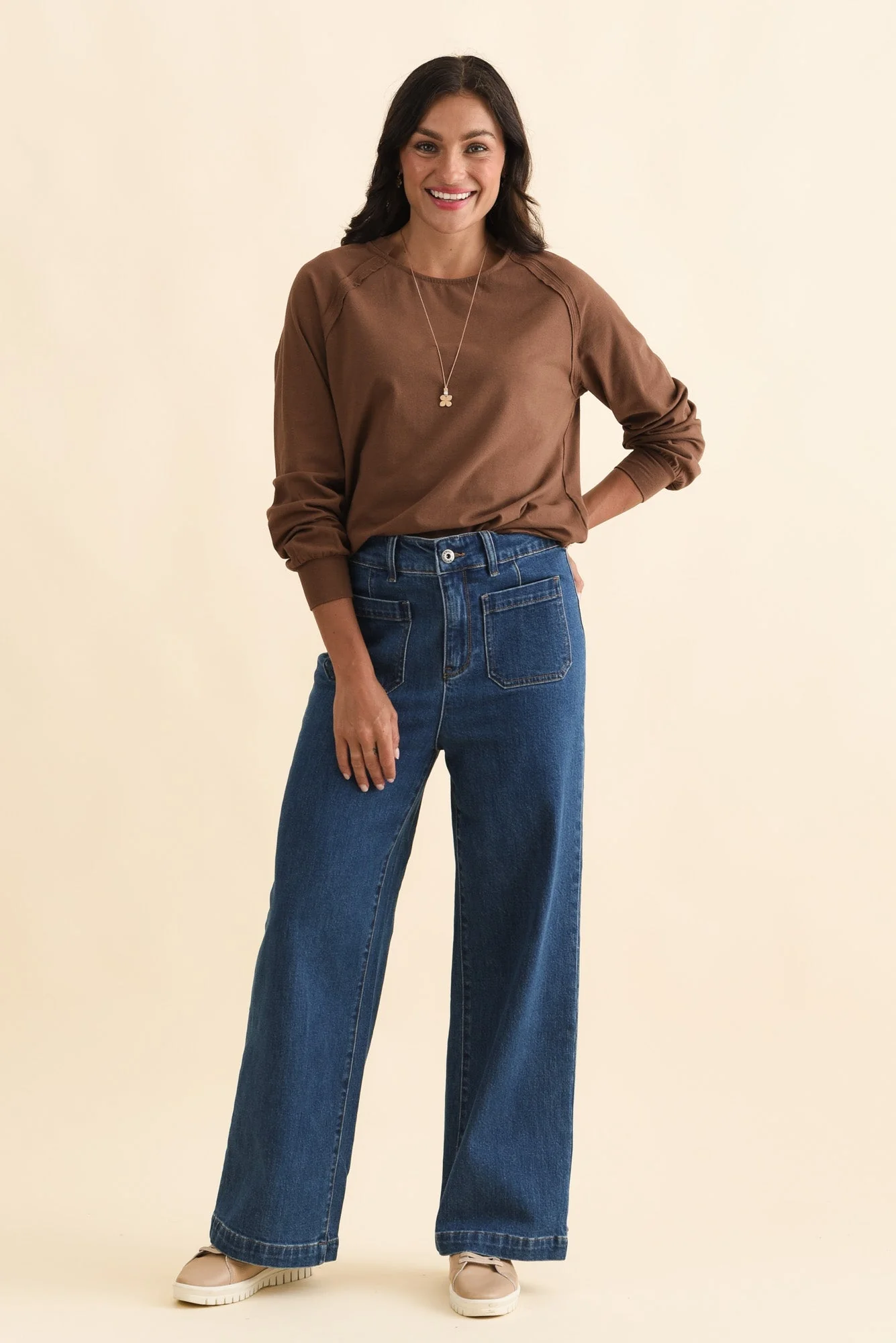 Indie Chocolate Cotton Long Sleeve Tee - Image 6