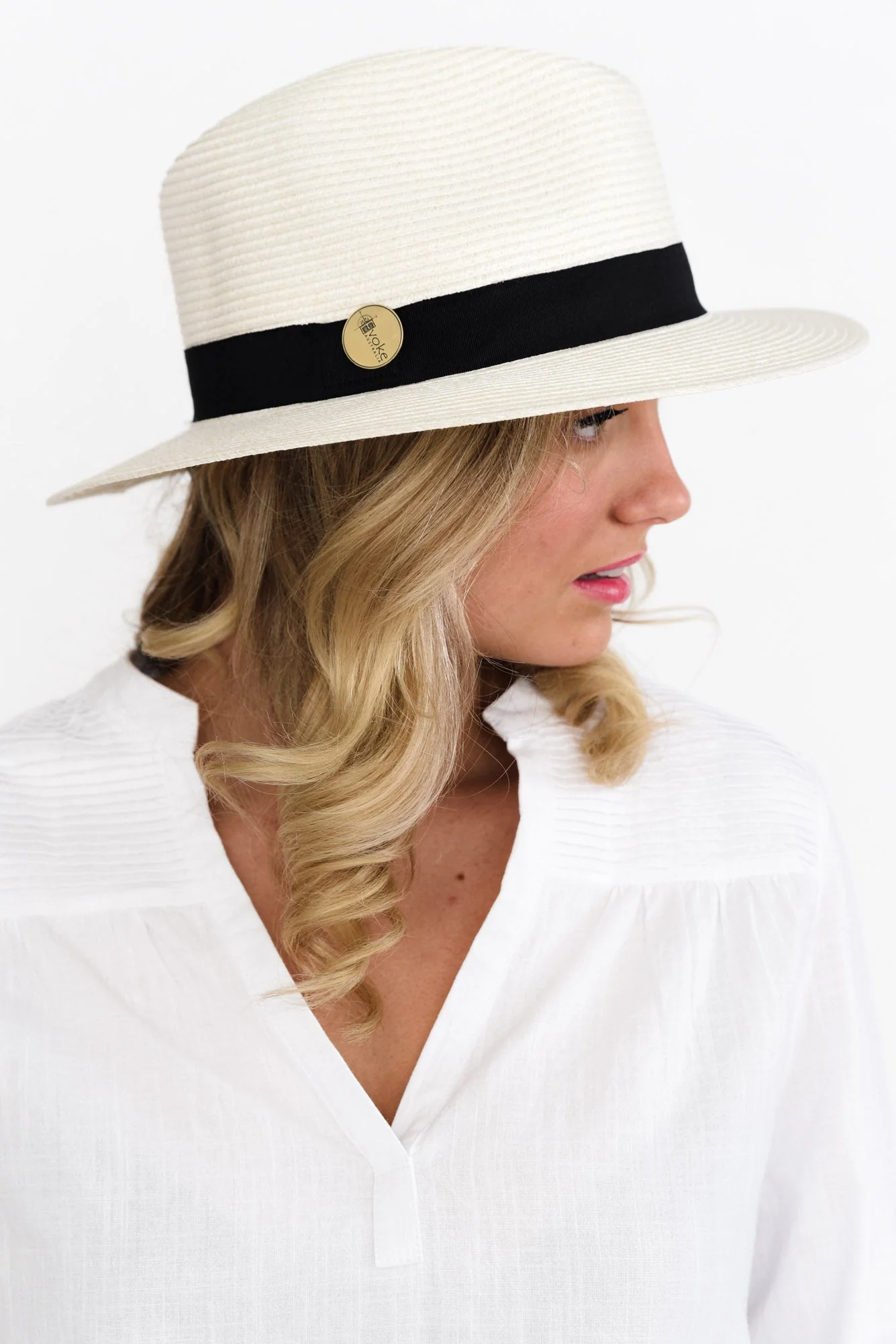 Ivory Wide Brim Travel Fedora - Image 2