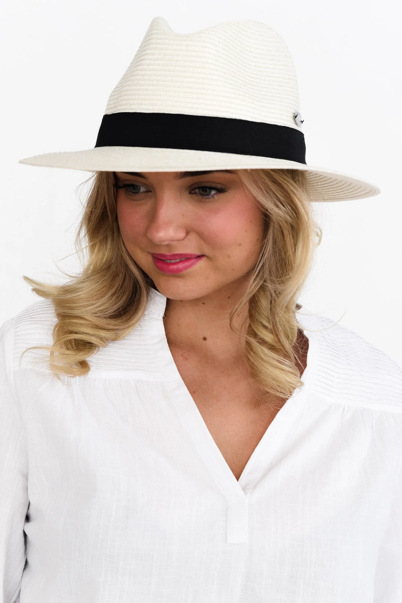 Ivory Wide Brim Travel Fedora - Image 5