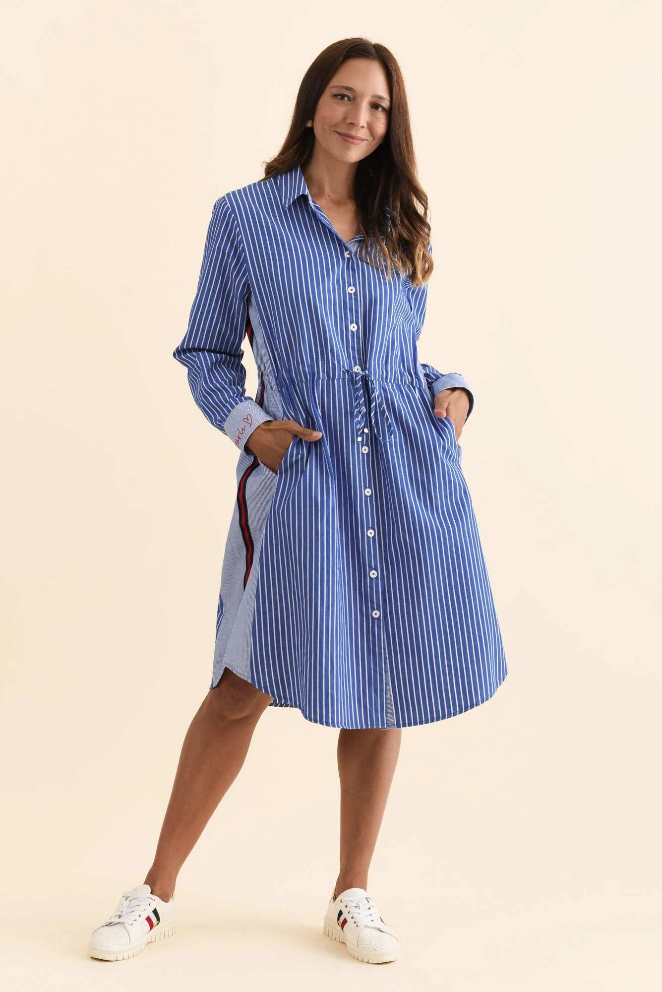 Ivy Blue Stripe Cotton Dress - Image 2