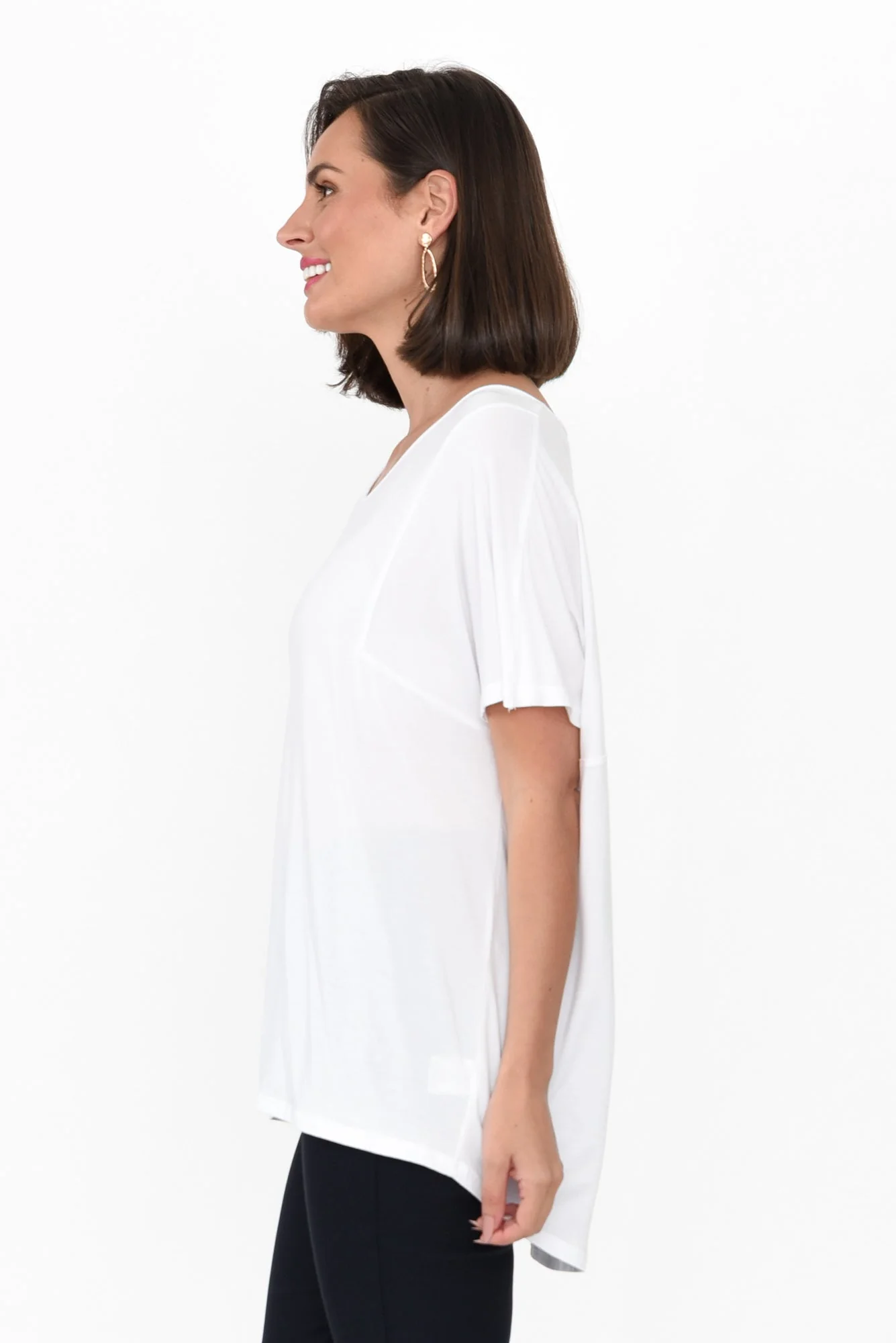 Ivy White Micro Modal Swing Tee - Image 5