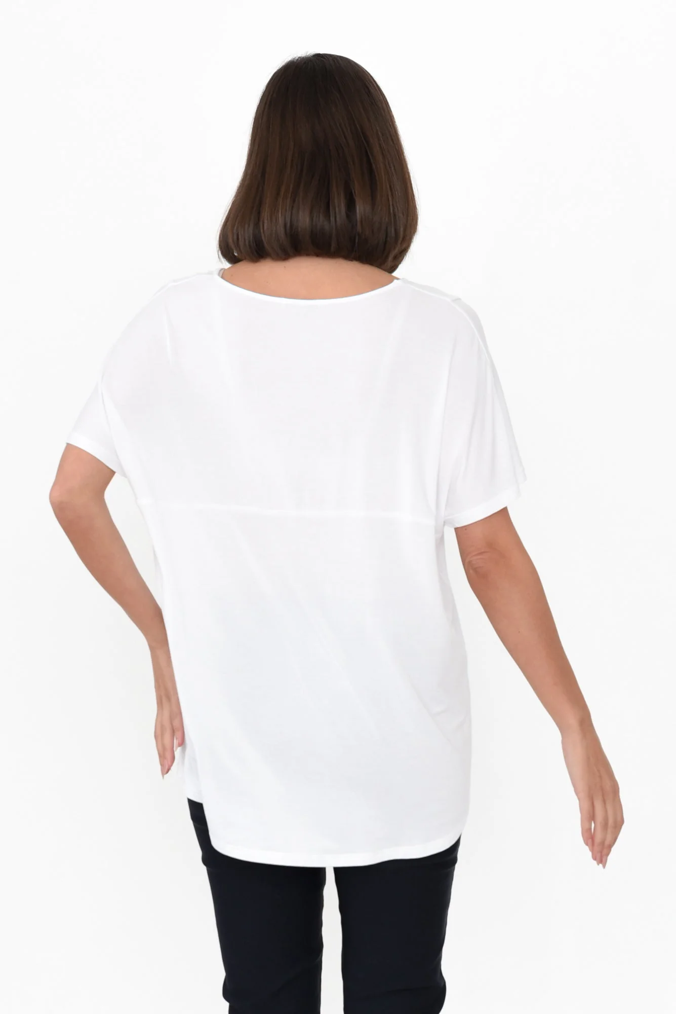 Ivy White Micro Modal Swing Tee - Image 6