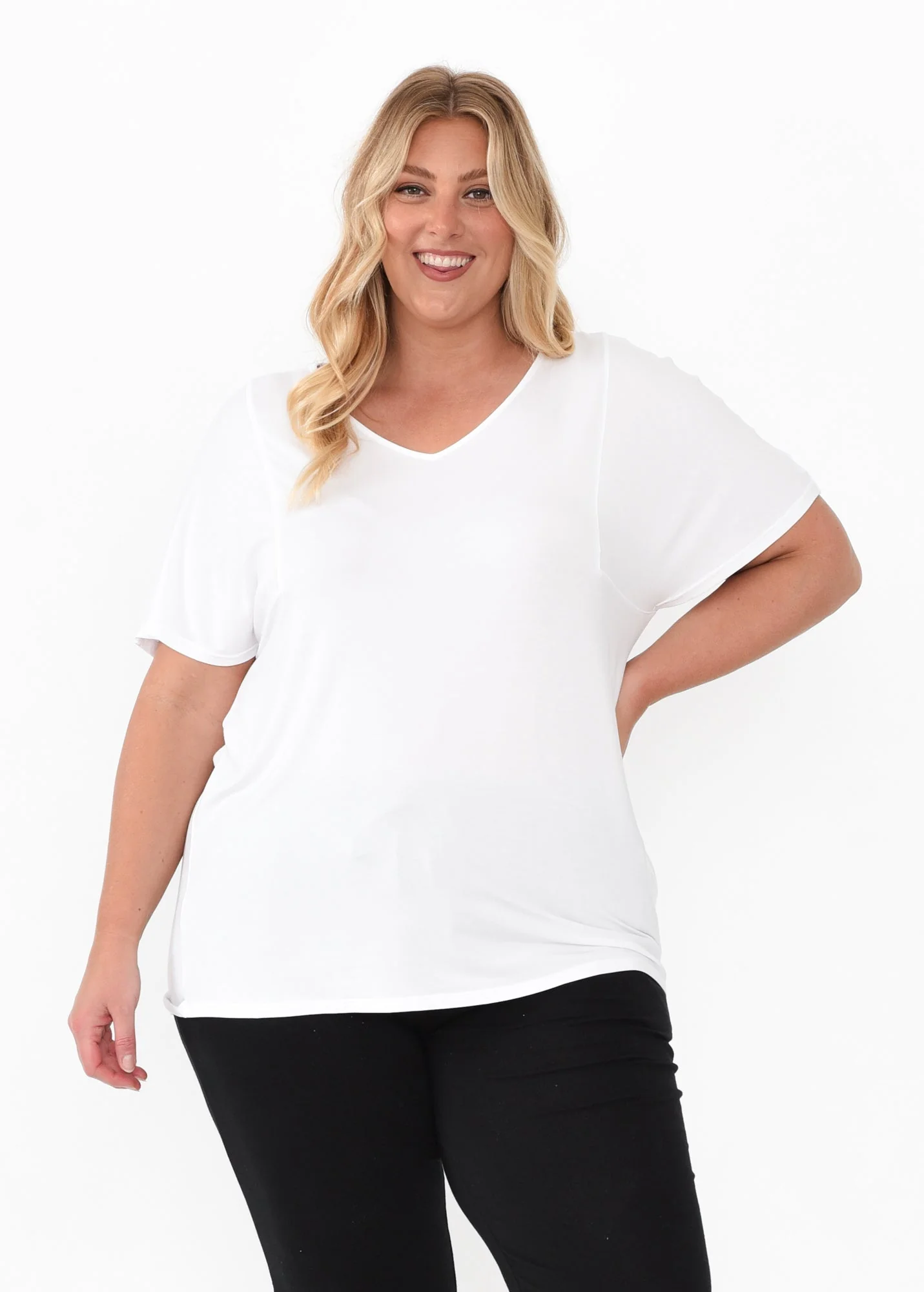 Ivy White Micro Modal Swing Tee - Image 7