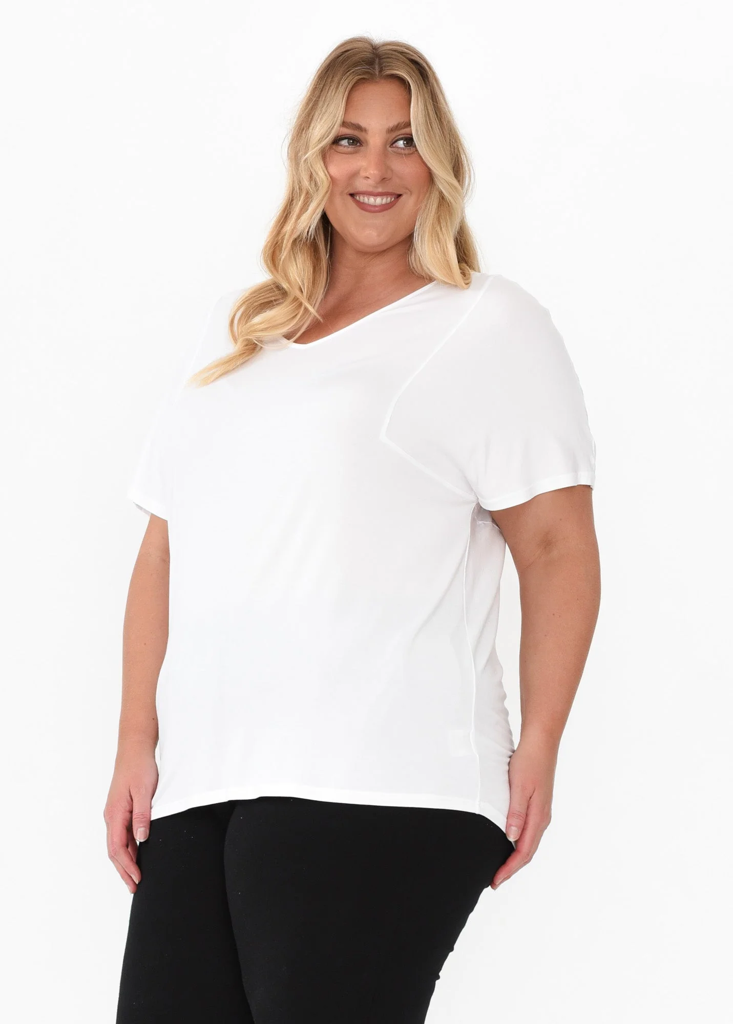 Ivy White Micro Modal Swing Tee - Image 8