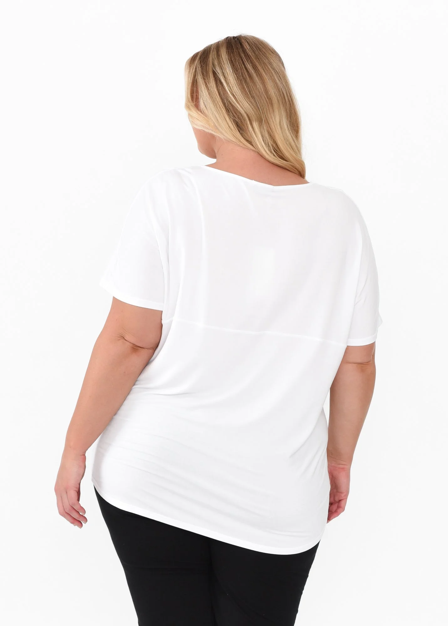 Ivy White Micro Modal Swing Tee - Image 9