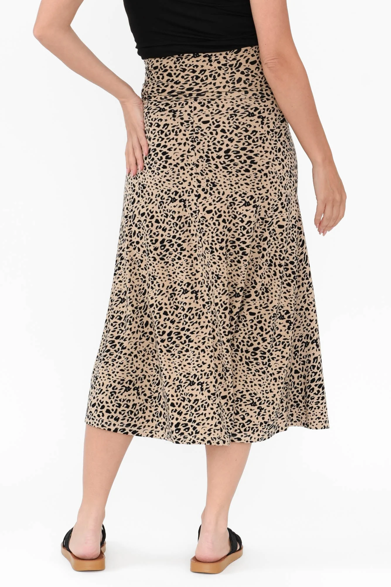 Jackson Brown Leopard Bamboo Maxi Skirt - Image 4