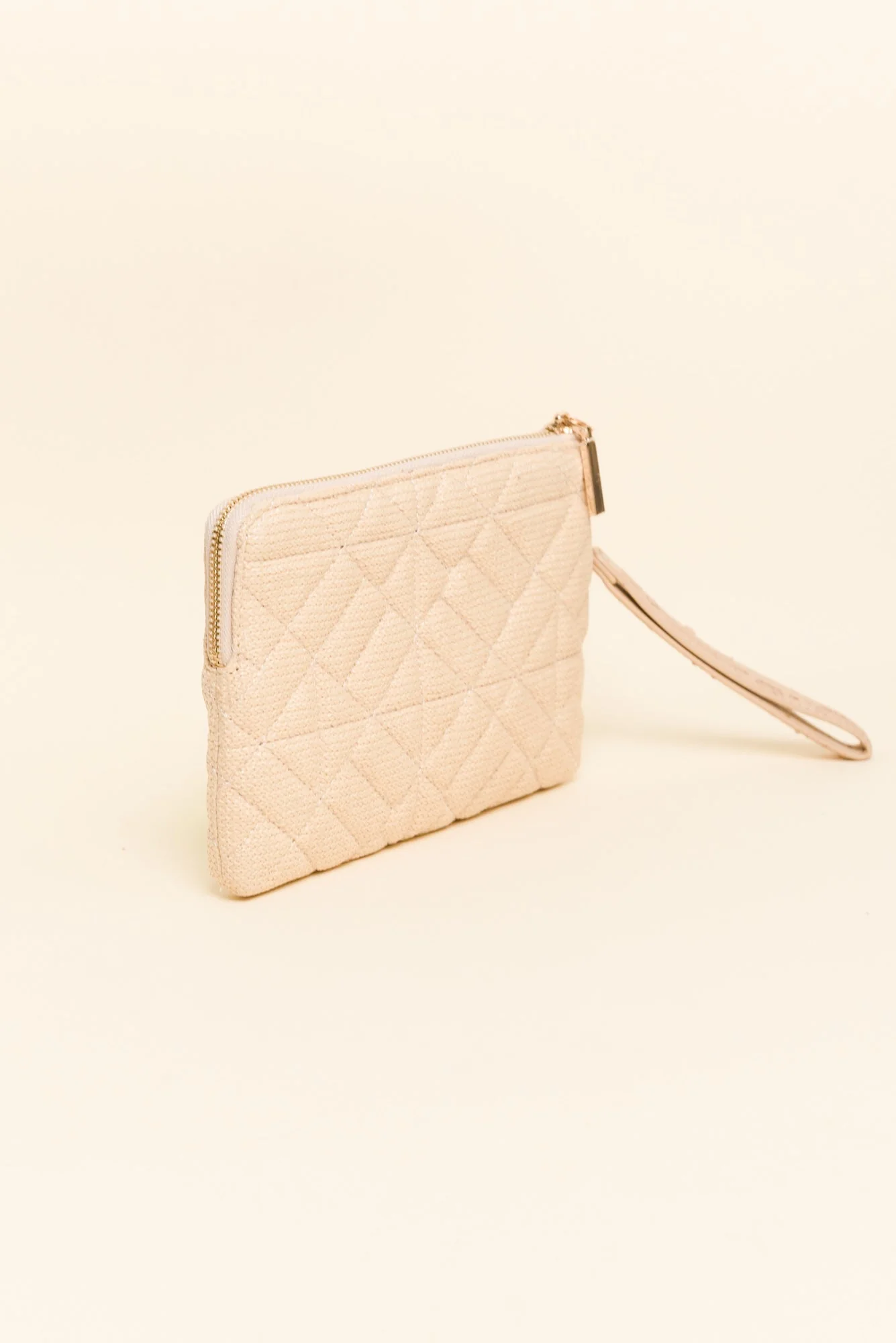 Jacob Natural Quilted Pouch - Image 2
