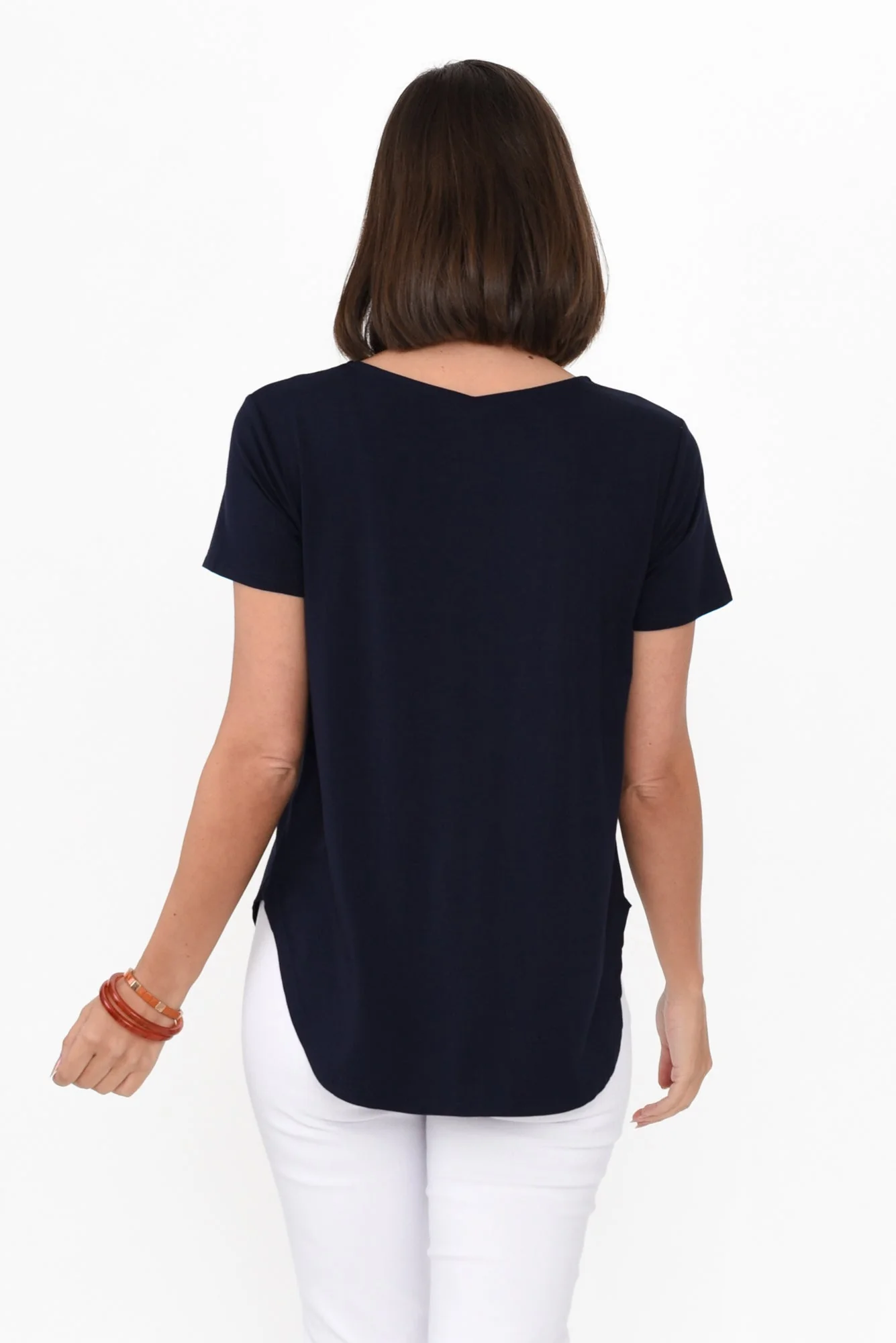Janis Navy Bamboo Tee - Image 4