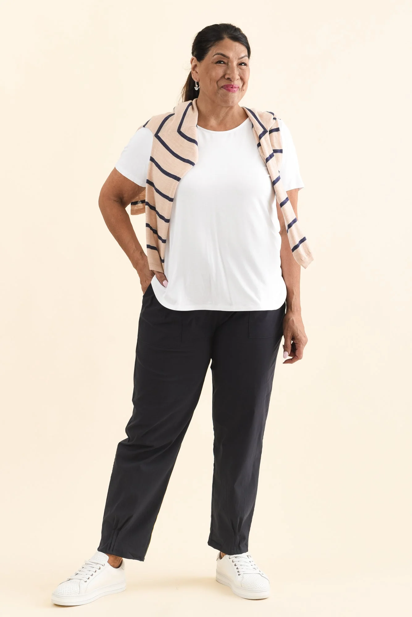 Janis White Bamboo Tee - Image 10