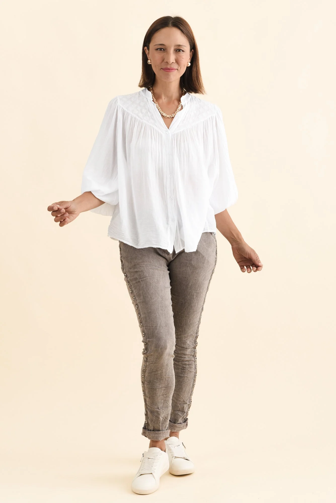 Jaya Mocha Drawstring Pants - Image 2