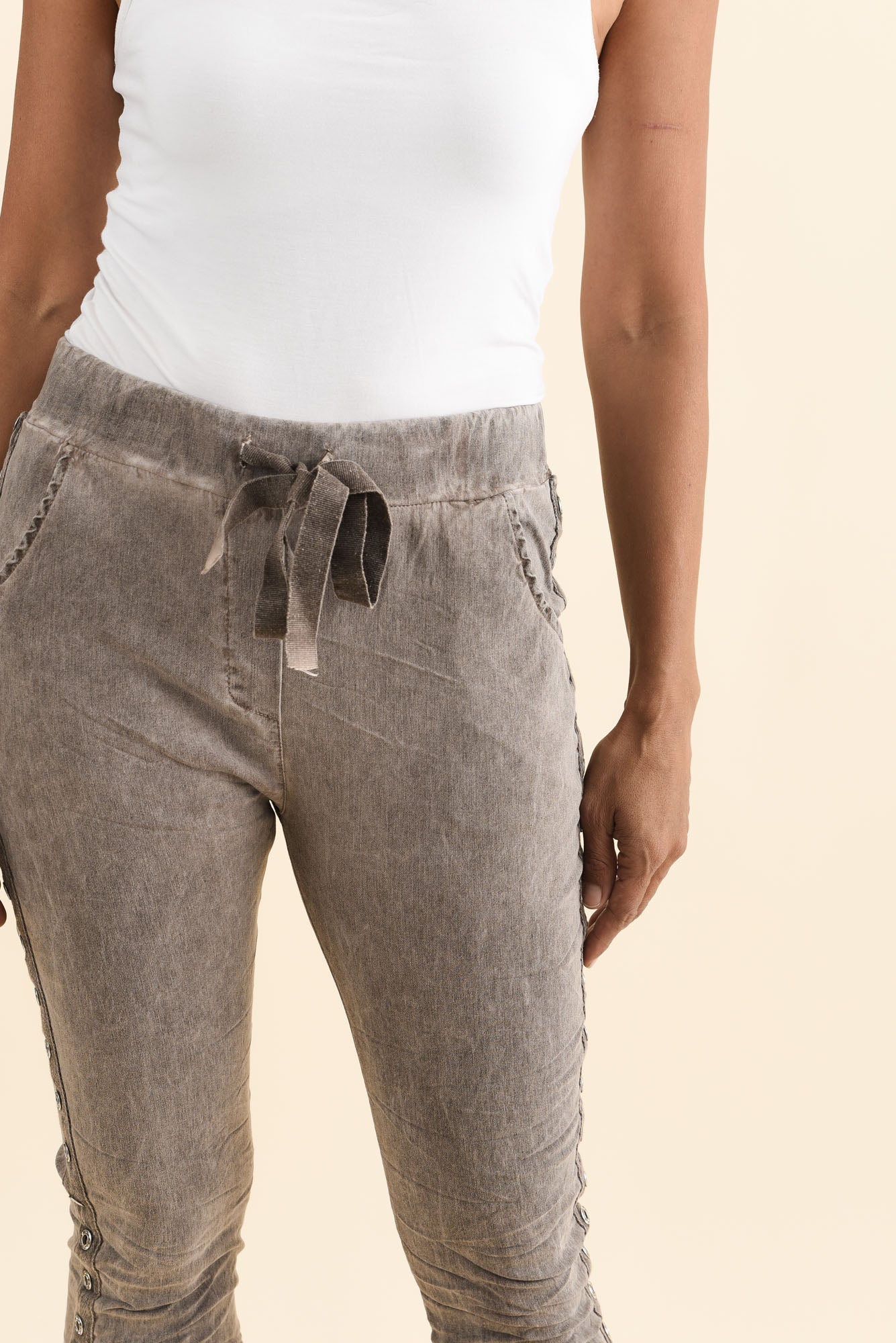 Jaya Mocha Drawstring Pants - Image 5