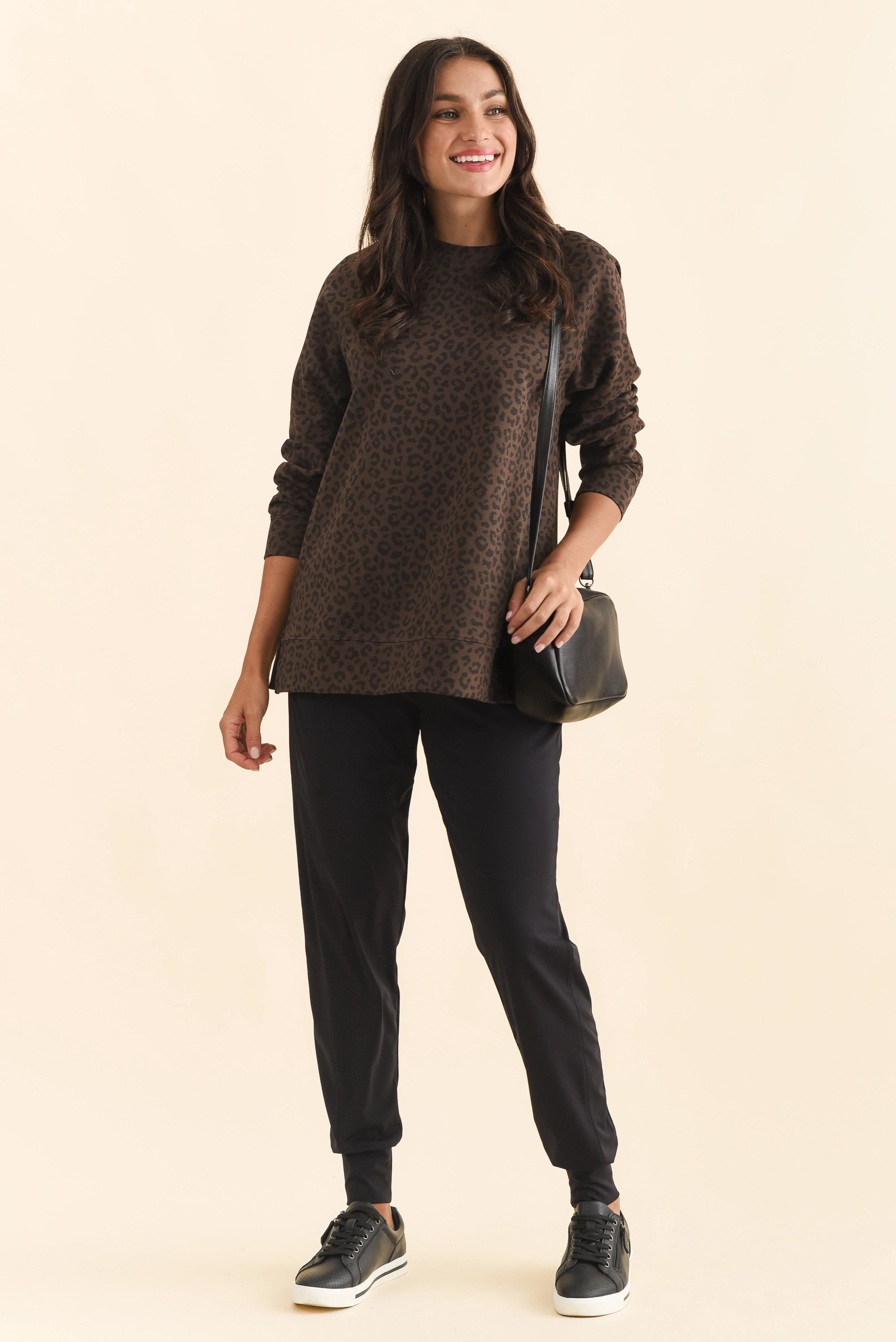 Jayden Brown Leopard Crew Sweatshirt - Image 2