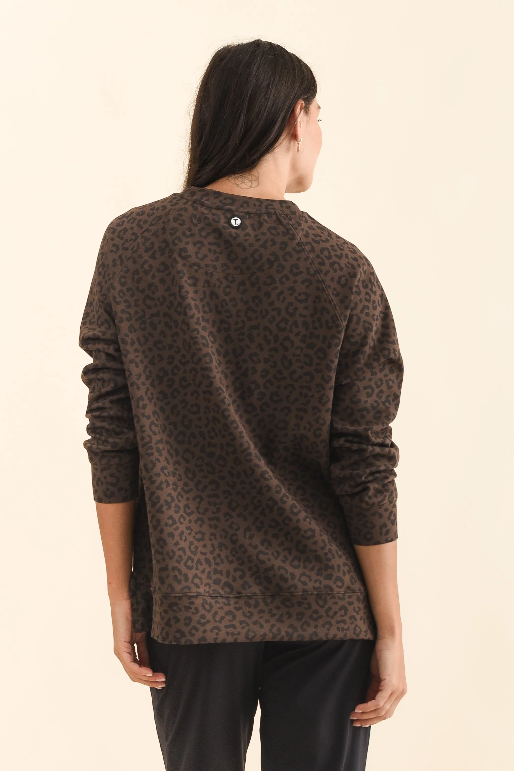 Jayden Brown Leopard Crew Sweatshirt - Image 4