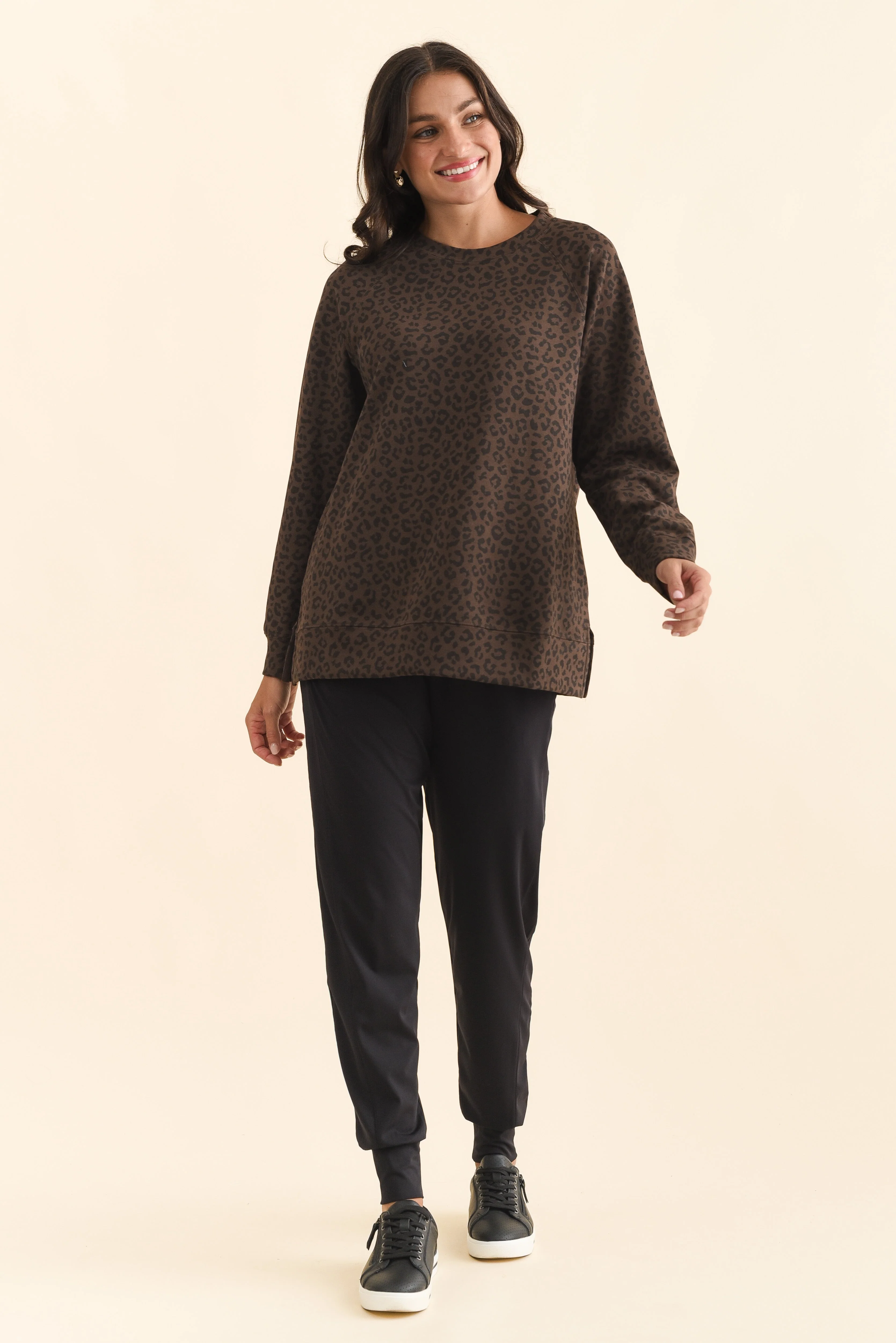 Jayden Brown Leopard Crew Sweatshirt - Image 6