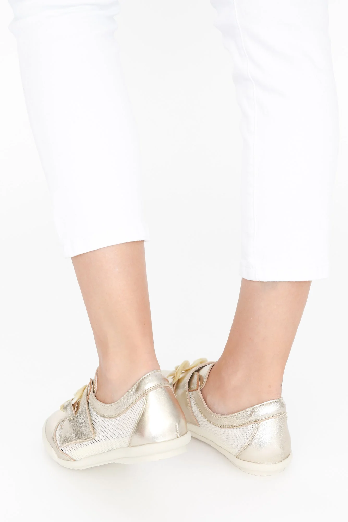 Jayden Gold Buckle Mesh Sneaker - Image 7