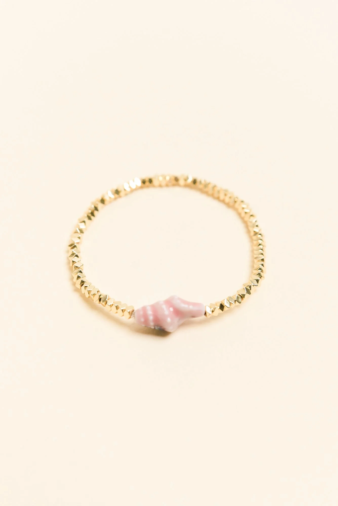 Jena Pink Shell Beaded Bracelet - Image 2