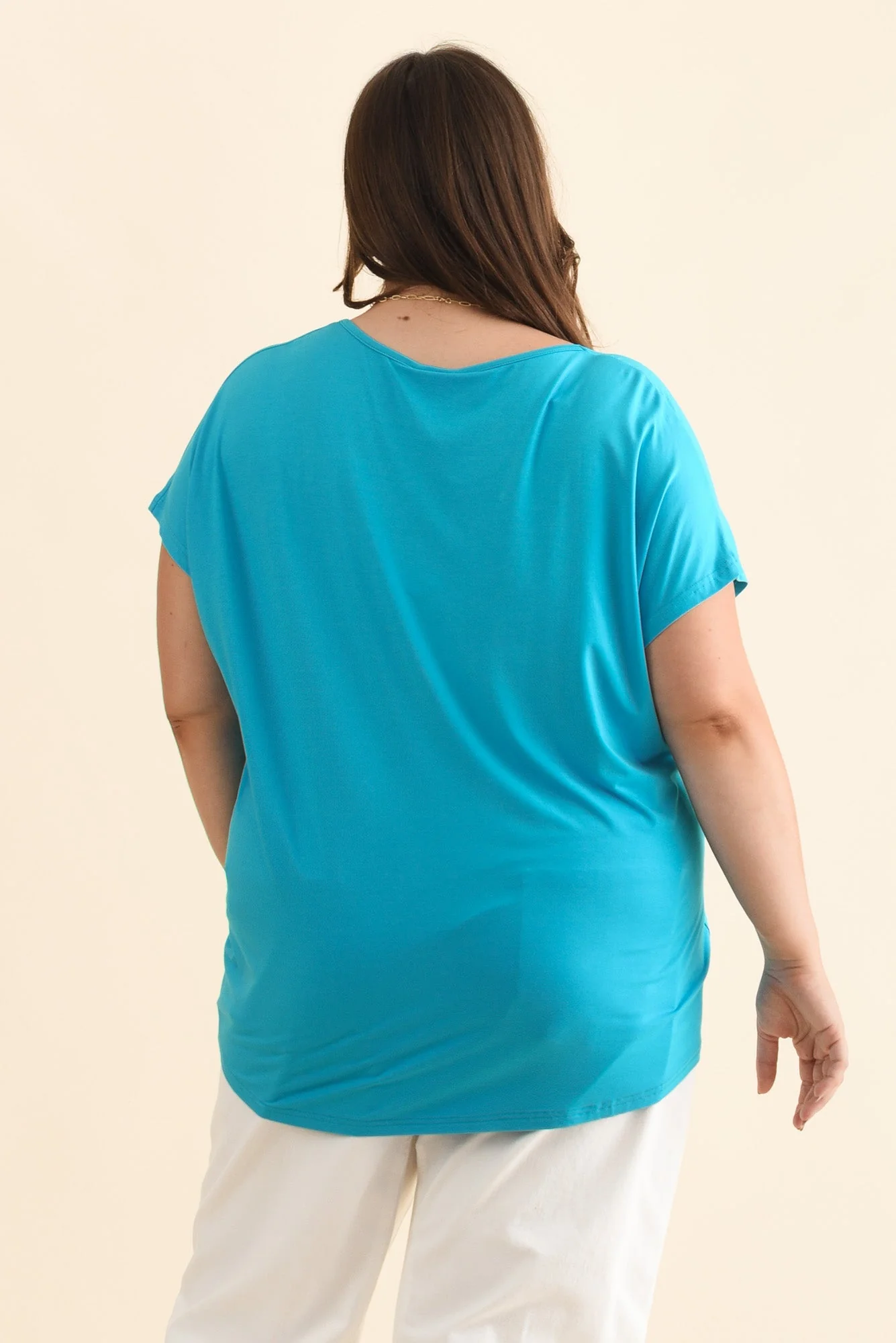 Jenner Blue V Neck Tee - Image 10