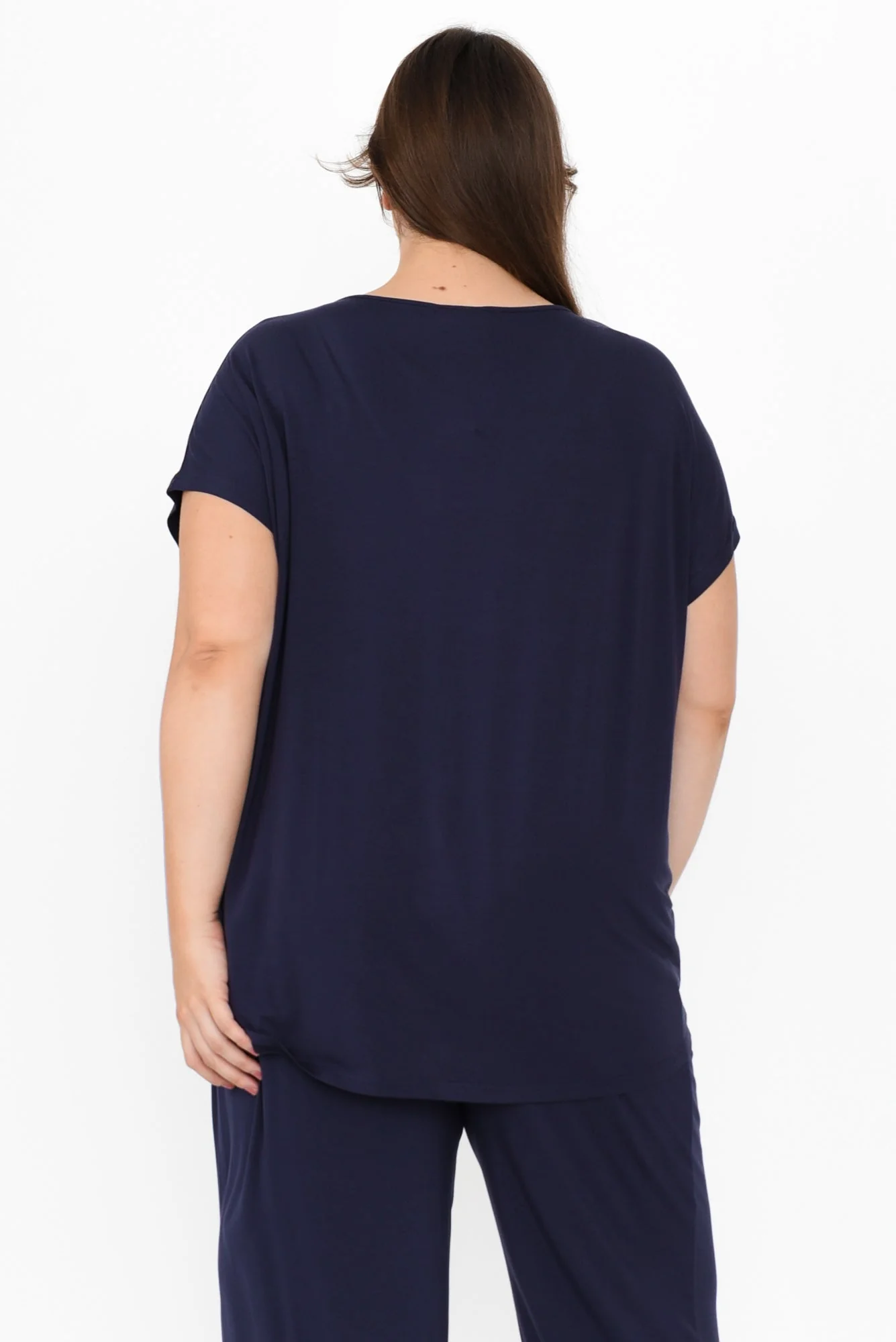 Jenner Navy V Neck Tee - Image 10