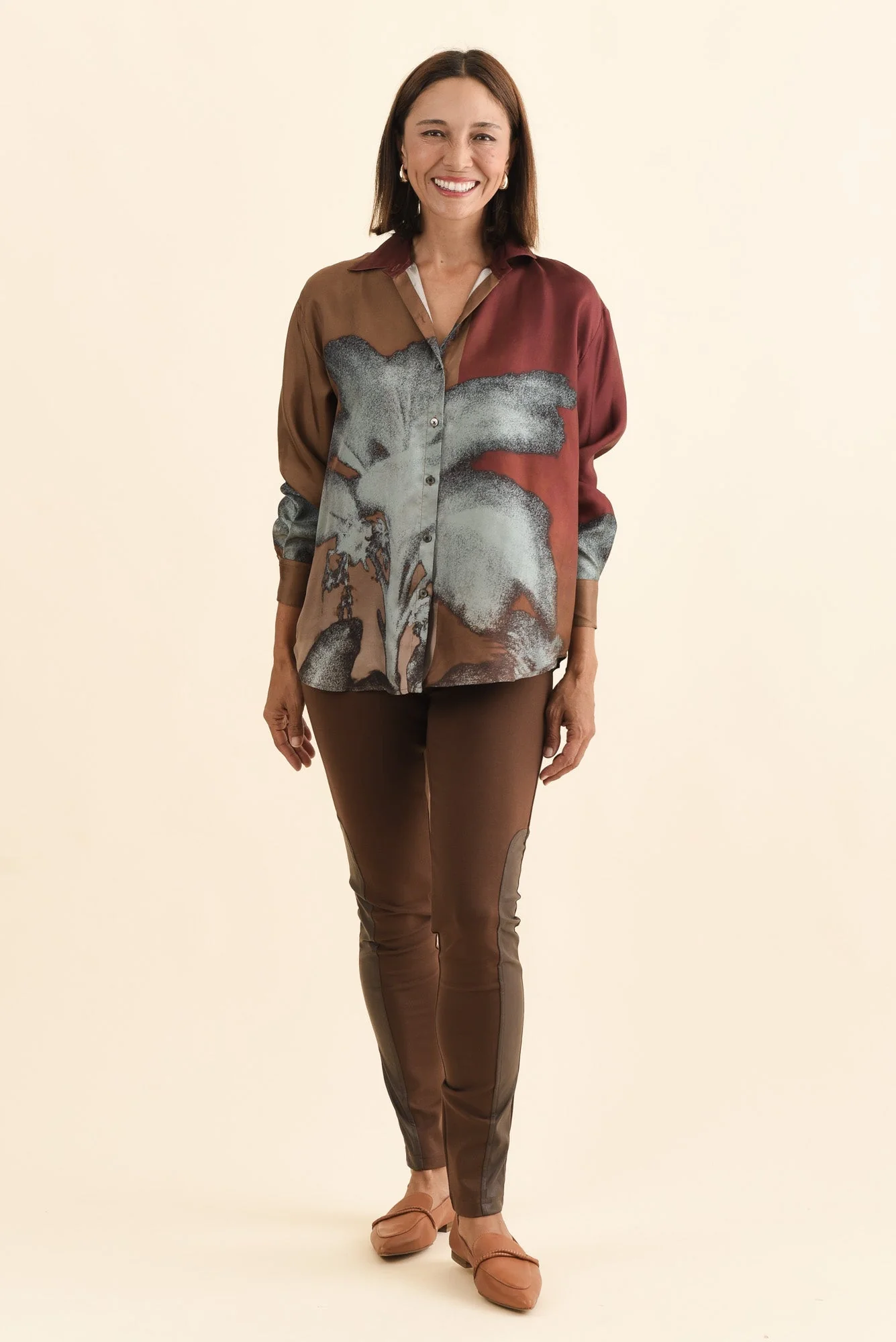 Jesse Chocolate Trim Stretch Leggings - Image 6